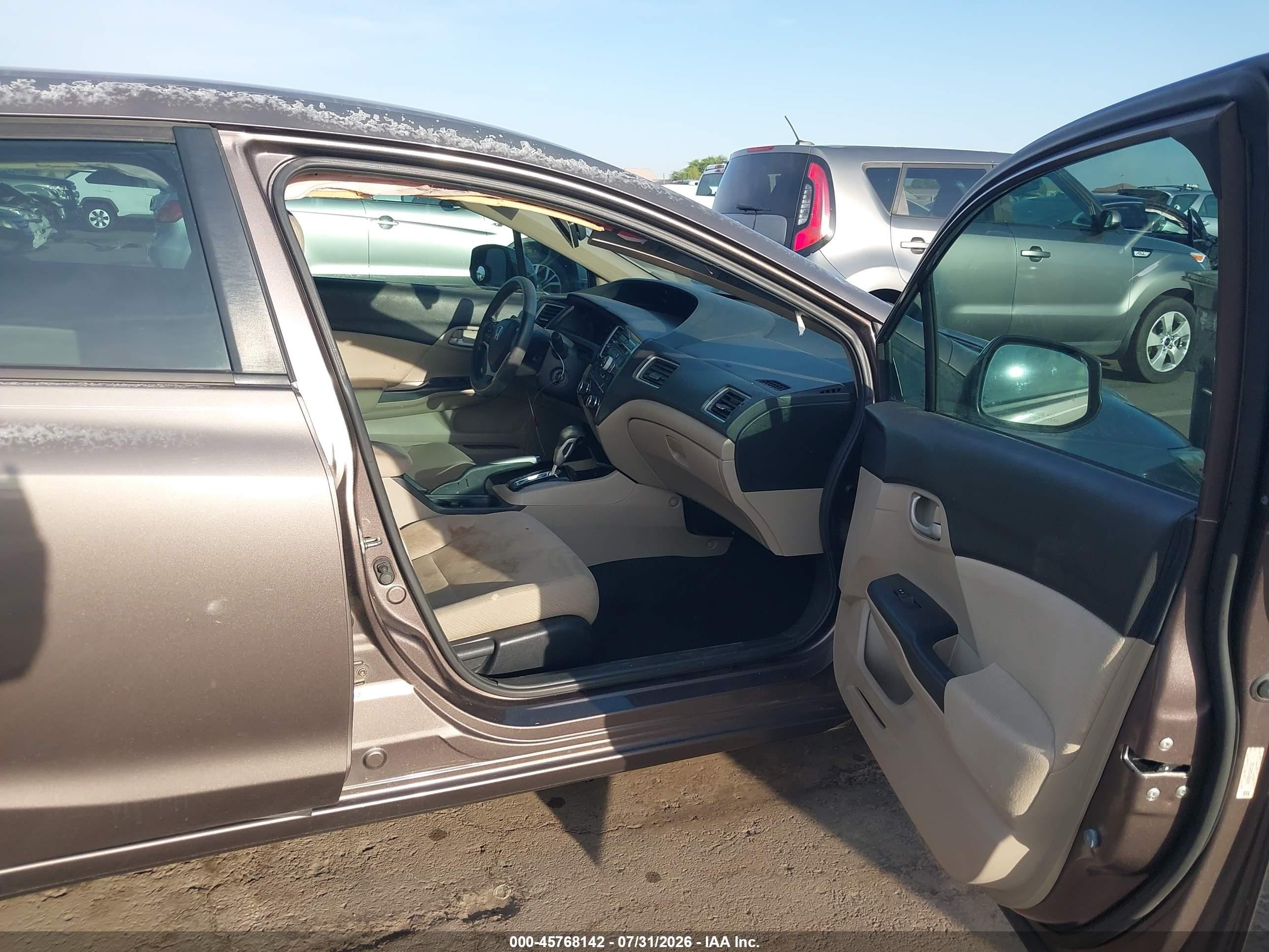 2013 Honda Civic Lx Gray vin: 2HGFB2F53DH573321