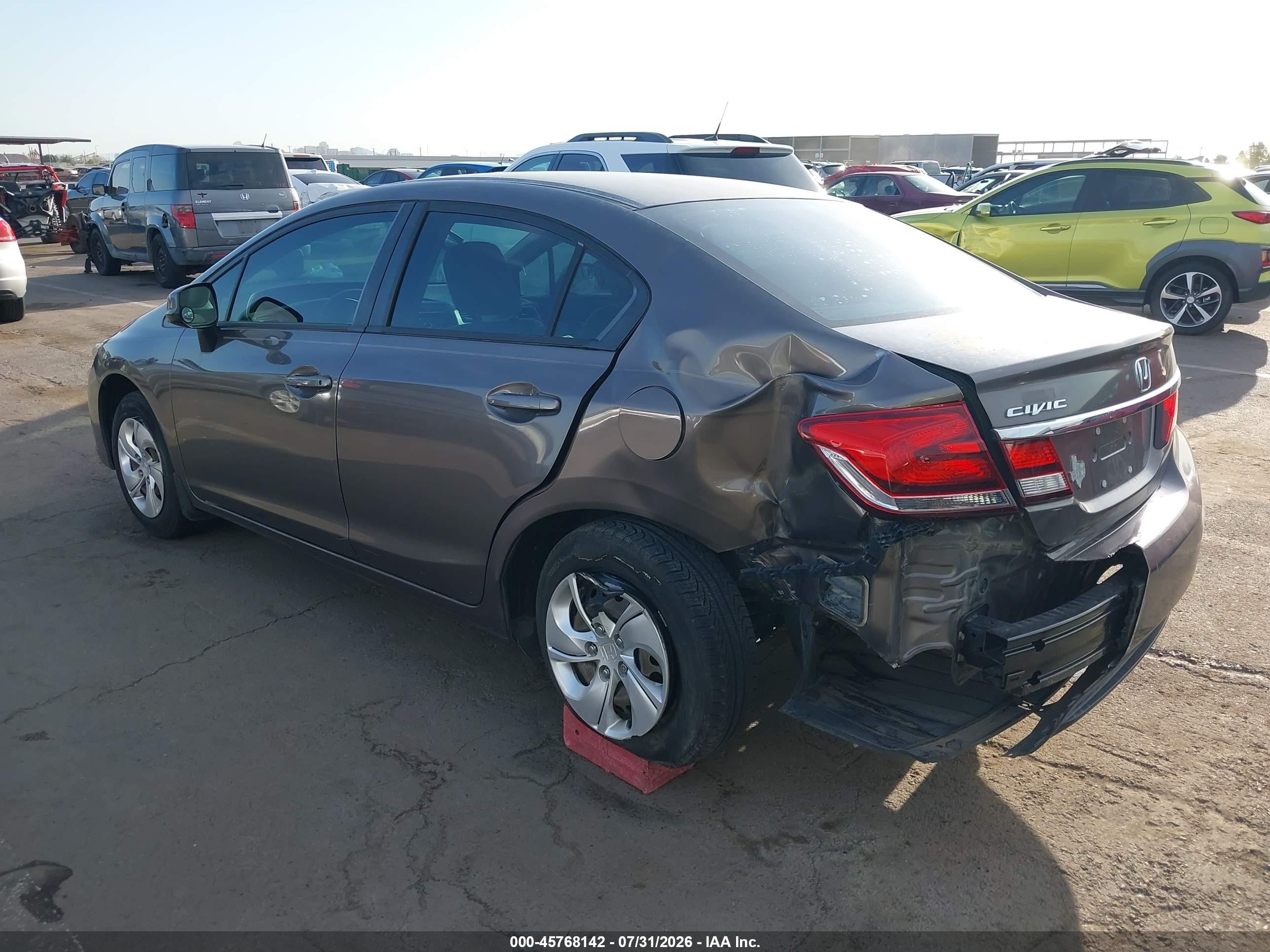 2013 Honda Civic Lx Gray vin: 2HGFB2F53DH573321