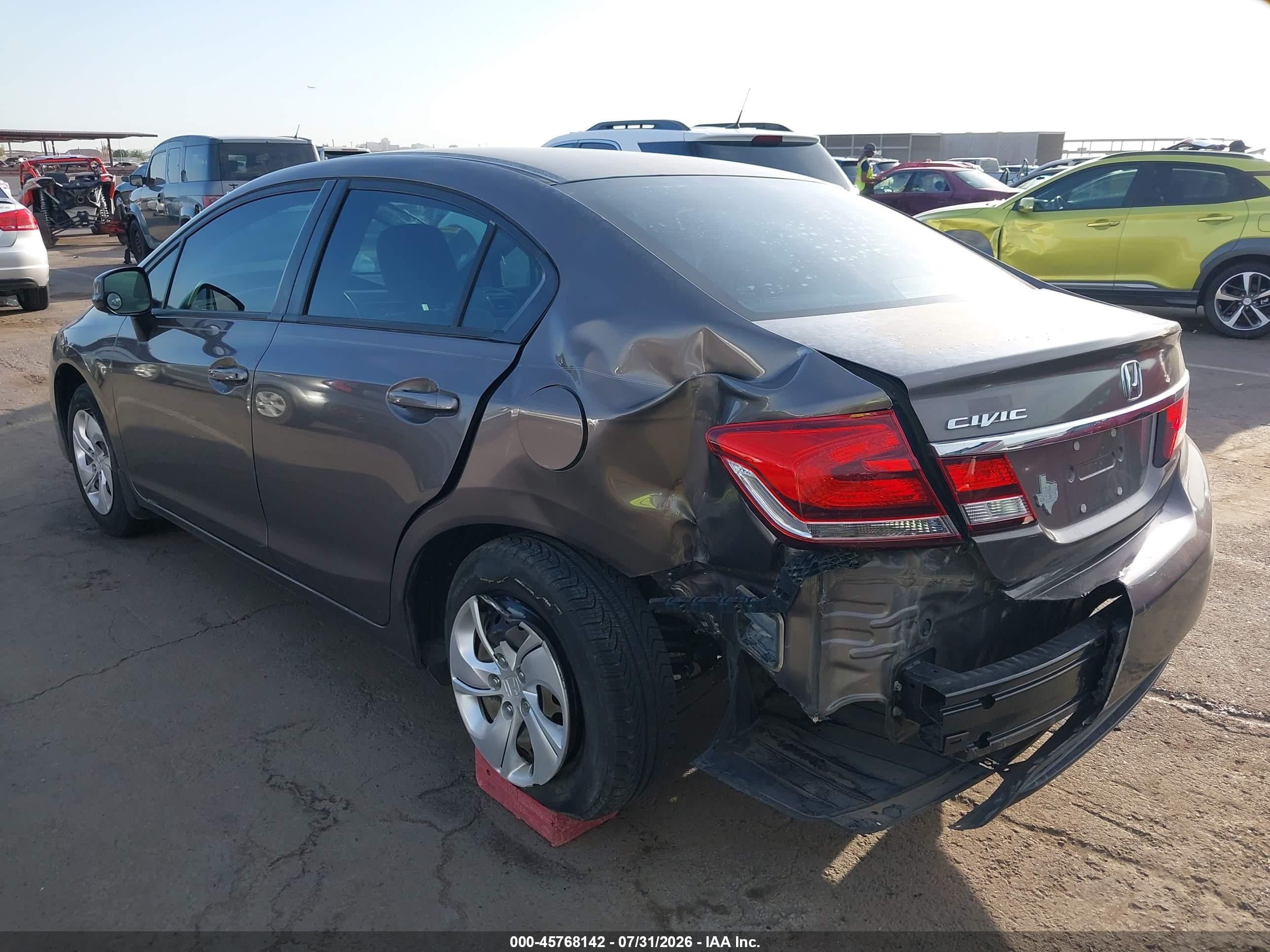 2013 Honda Civic Lx Gray vin: 2HGFB2F53DH573321