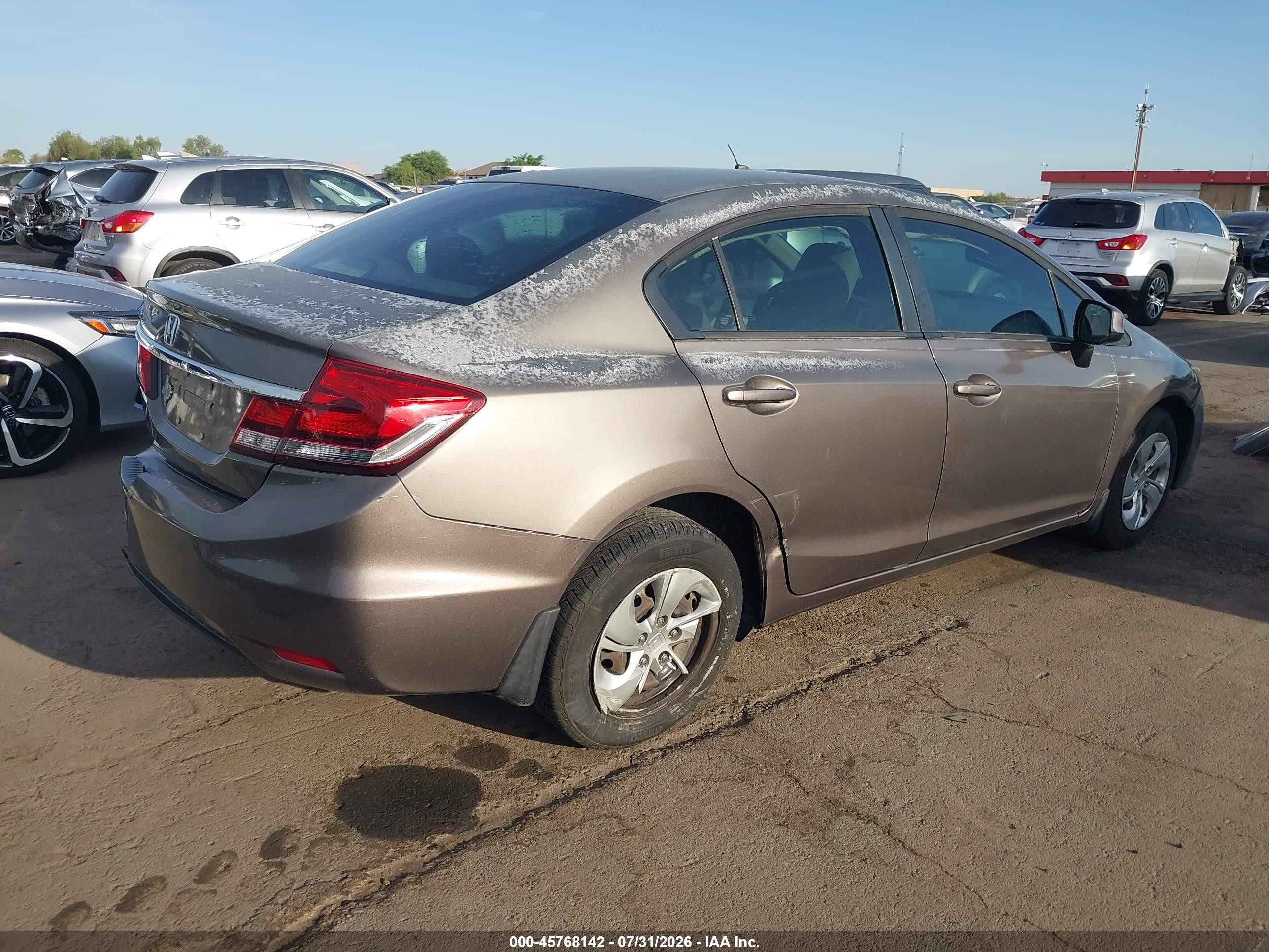 2013 Honda Civic Lx Gray vin: 2HGFB2F53DH573321