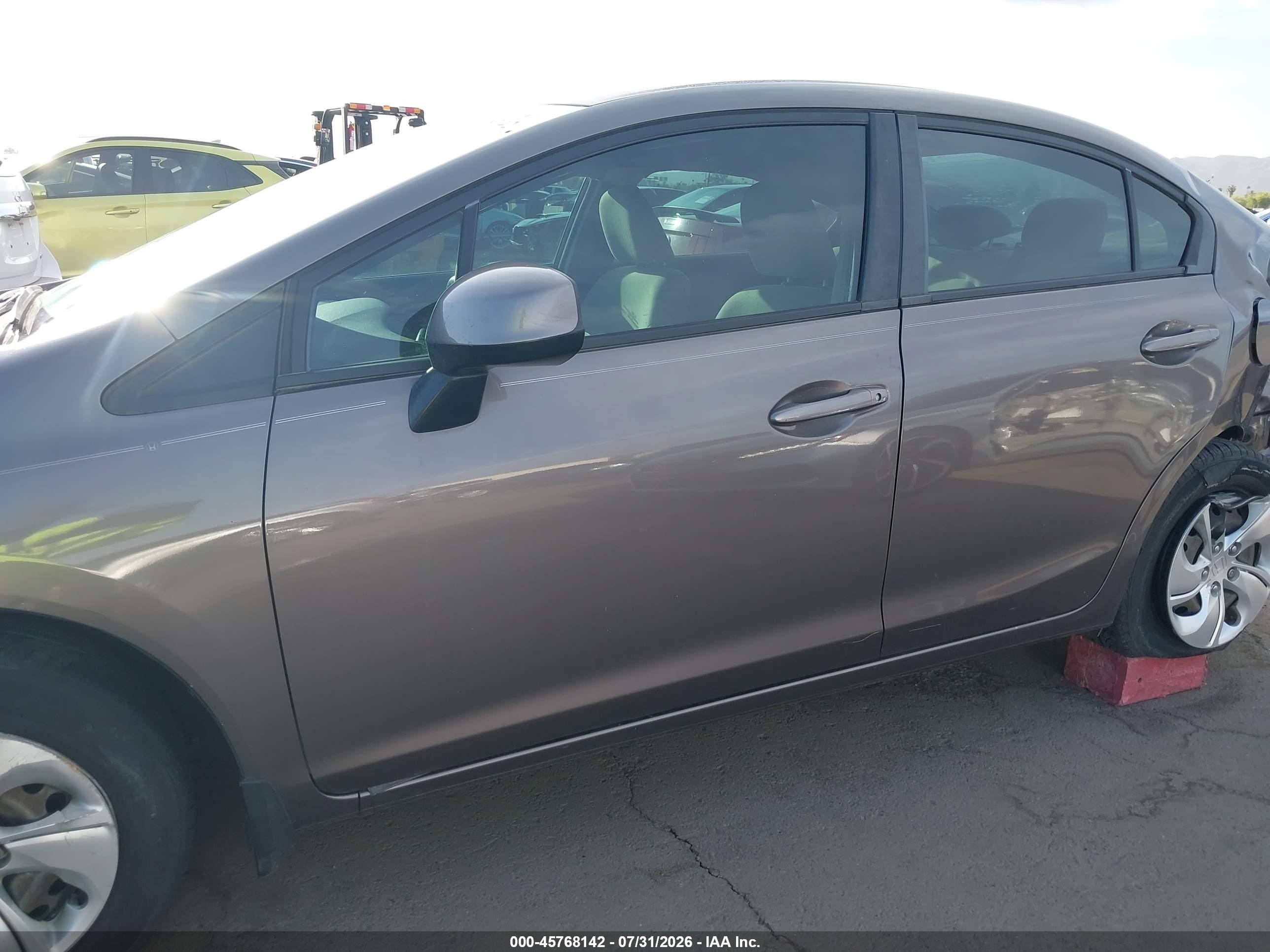 2013 Honda Civic Lx Gray vin: 2HGFB2F53DH573321