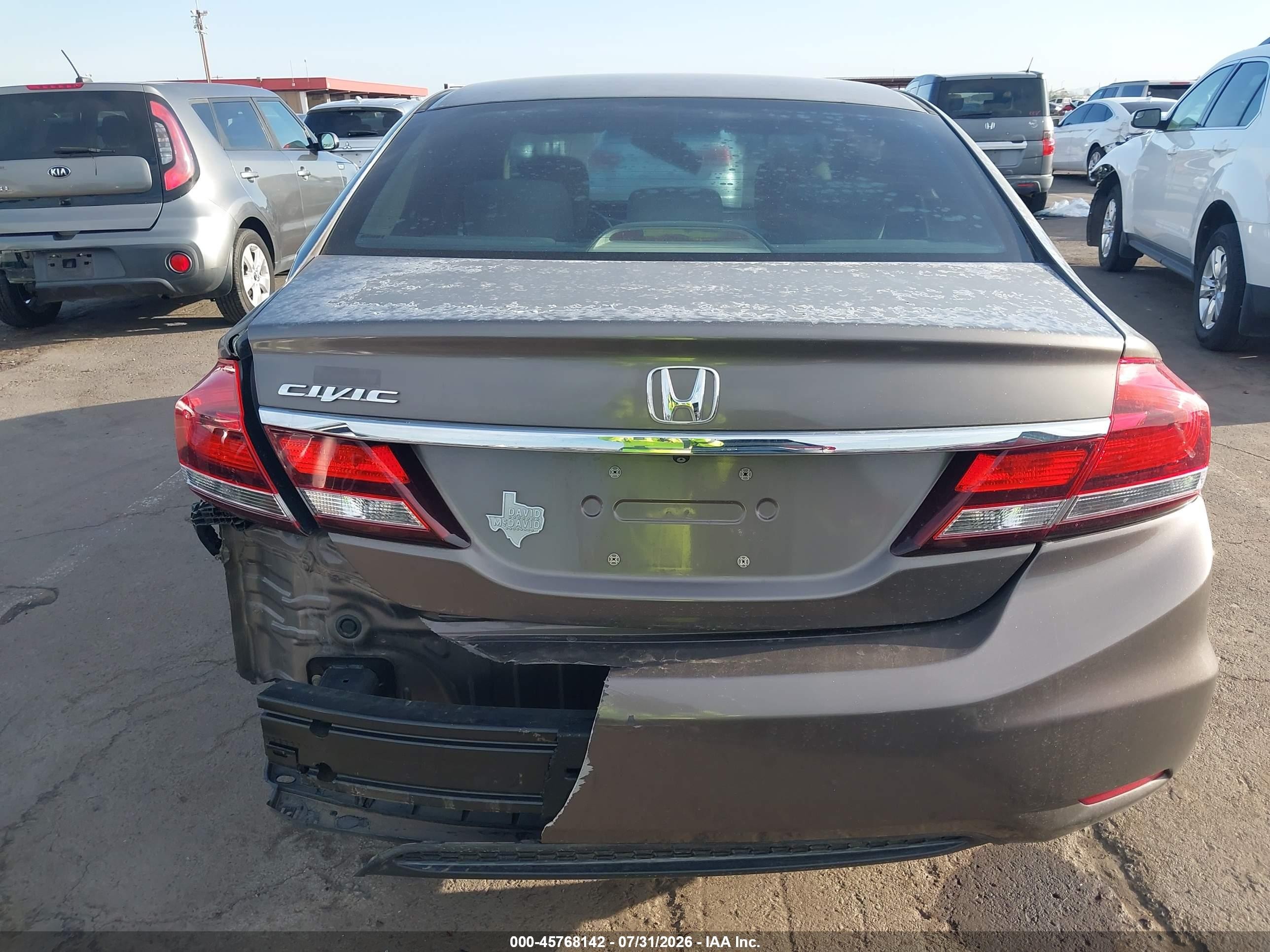 2013 Honda Civic Lx Gray vin: 2HGFB2F53DH573321