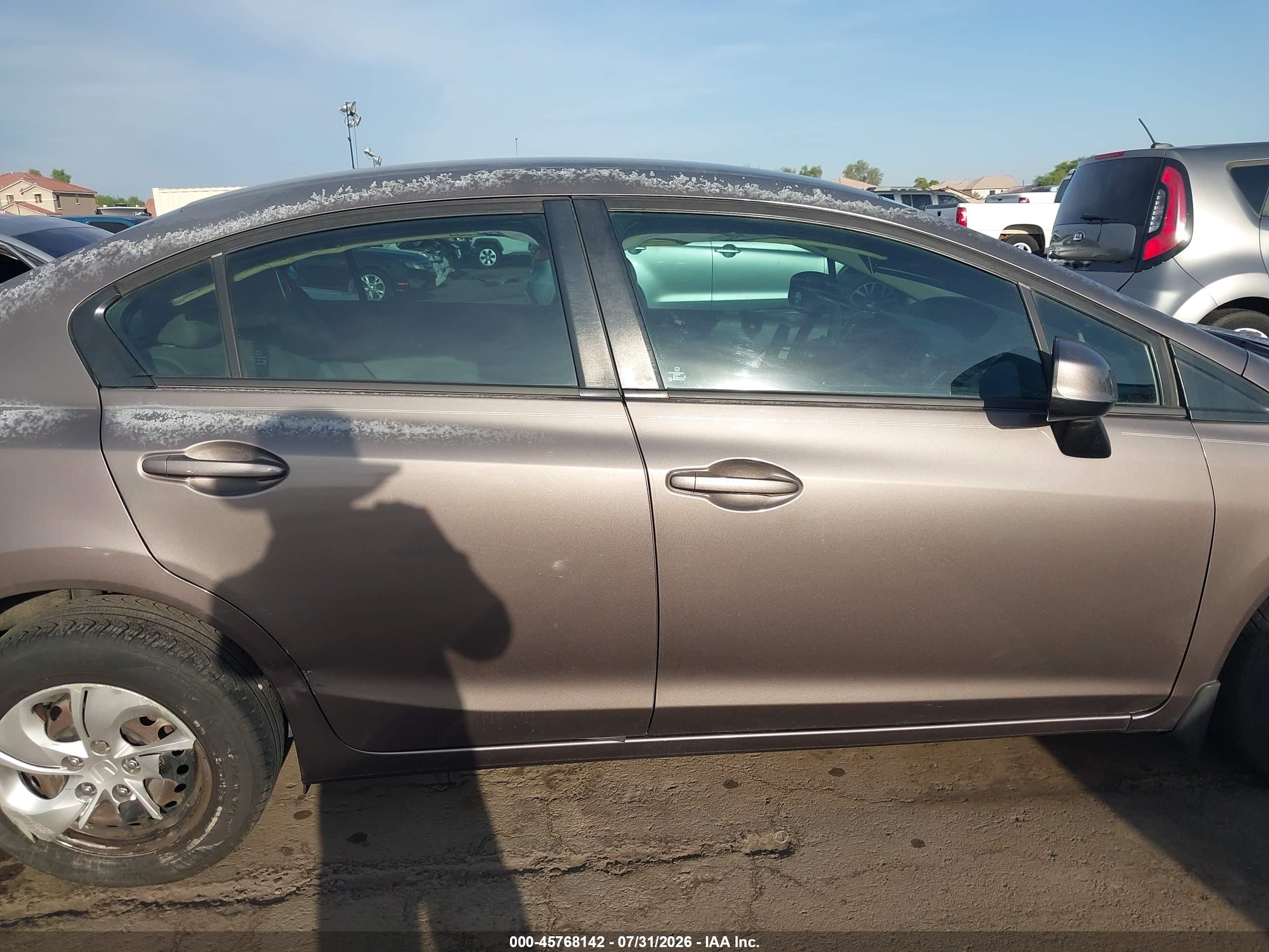 2013 Honda Civic Lx Gray vin: 2HGFB2F53DH573321