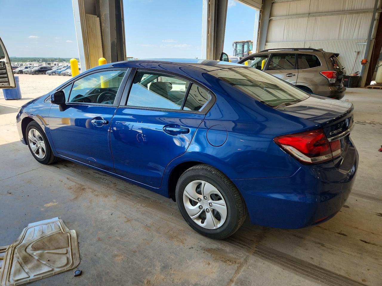 2013 Honda Civic Lx Blue vin: 2HGFB2F53DH577417