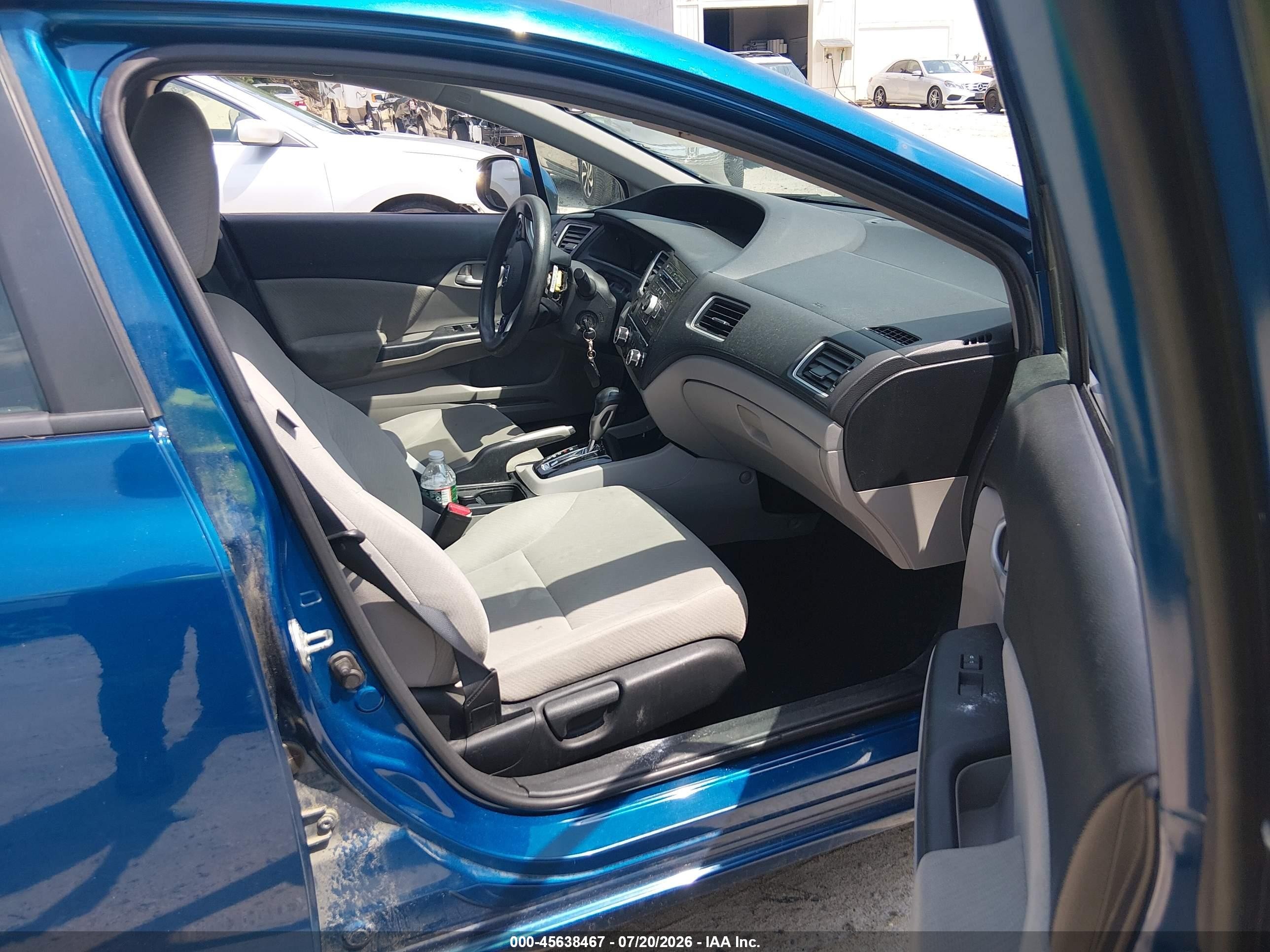 2013 Honda Civic Lx Blue vin: 2HGFB2F53DH578695