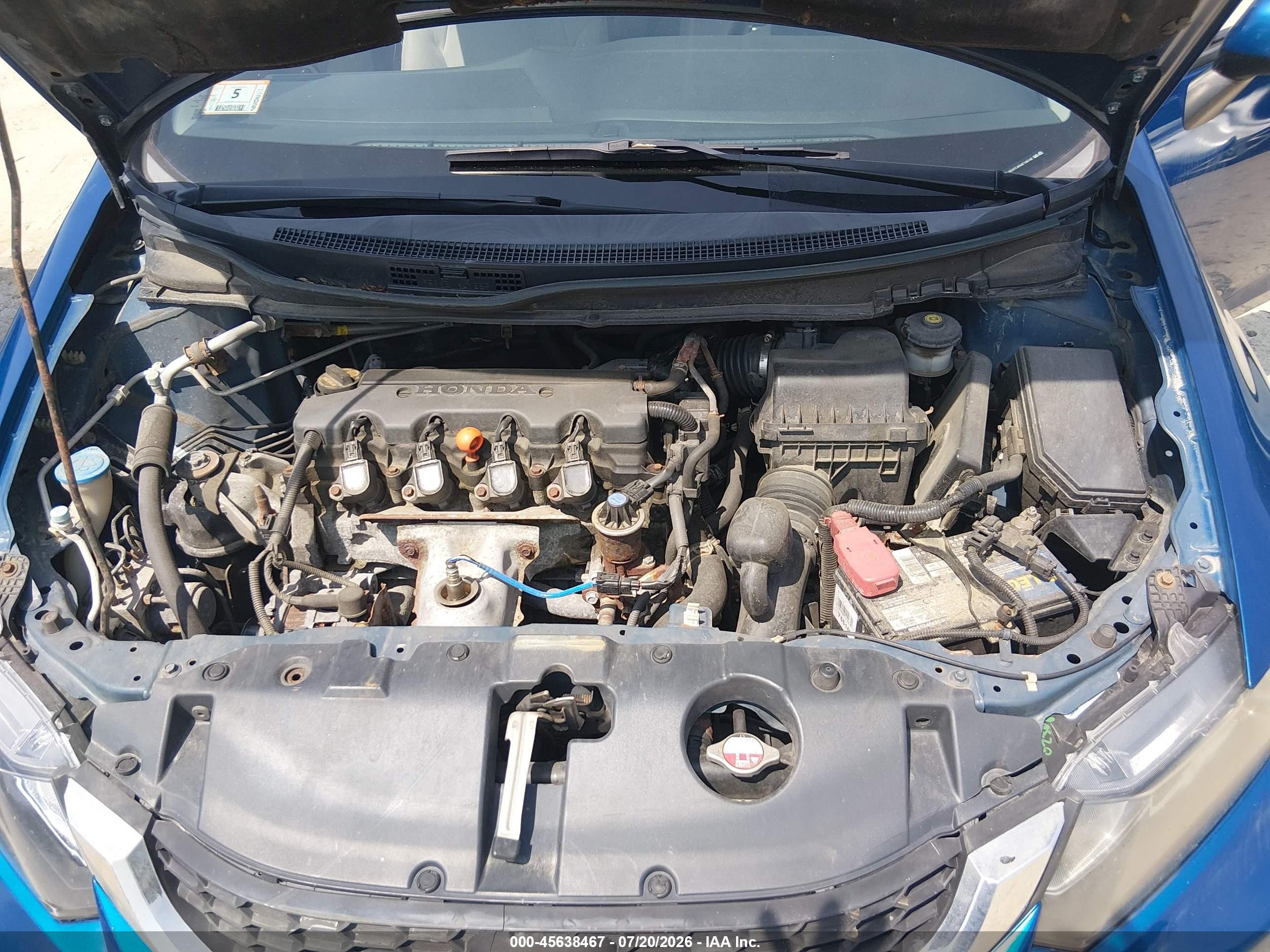 2013 Honda Civic Lx Blue vin: 2HGFB2F53DH578695