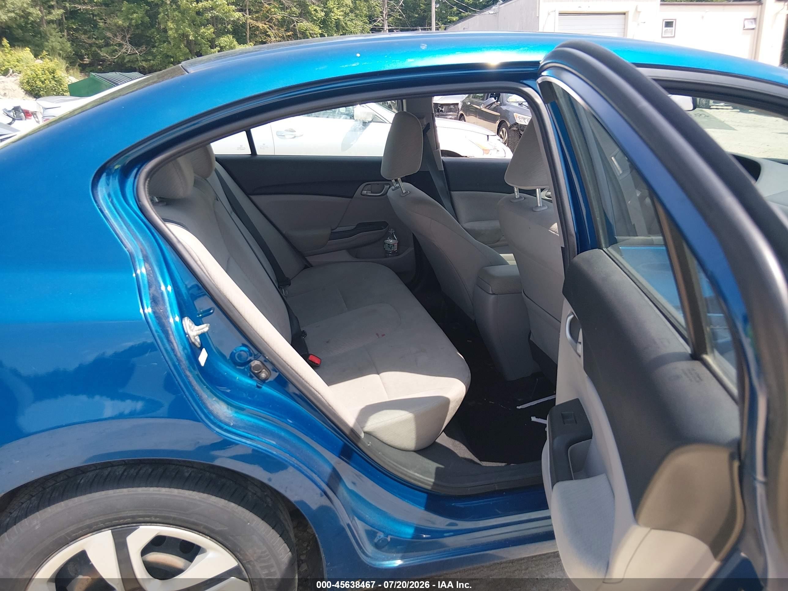 2013 Honda Civic Lx Blue vin: 2HGFB2F53DH578695