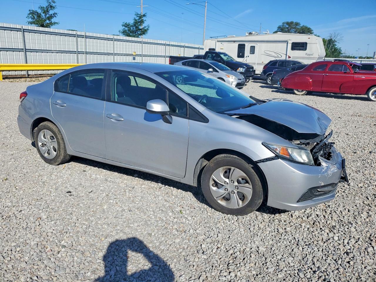 2013 Honda Civic Lx Серебряный vin: 2HGFB2F53DH580513