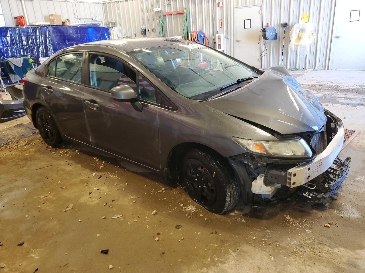 2013 Honda Civic Lx Gray vin: 2HGFB2F53DH584576