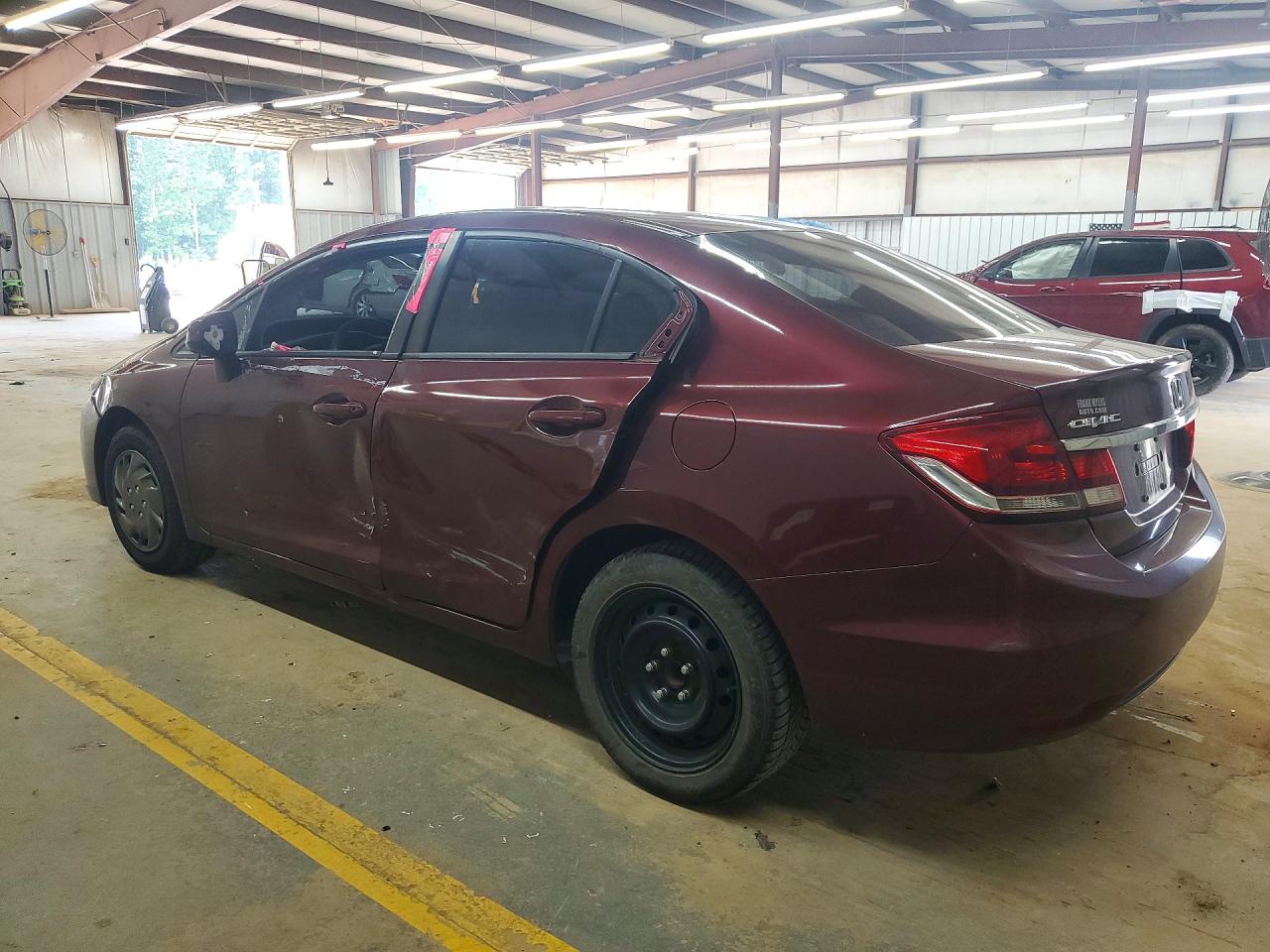2013 Hond Civic Lx Burgundy vin: 2HGFB2F53DH588112