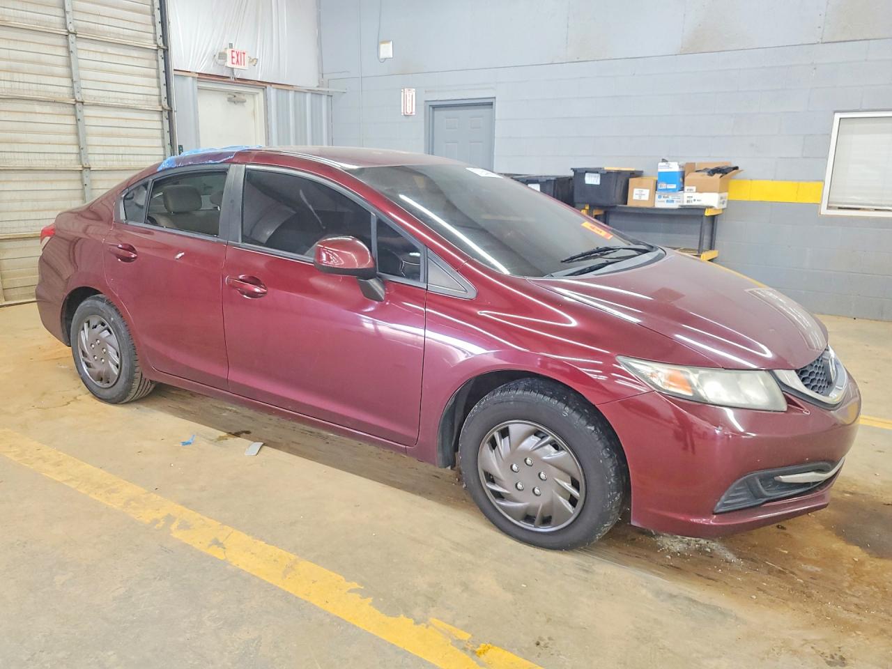 2013 Hond Civic Lx Burgundy vin: 2HGFB2F53DH588112