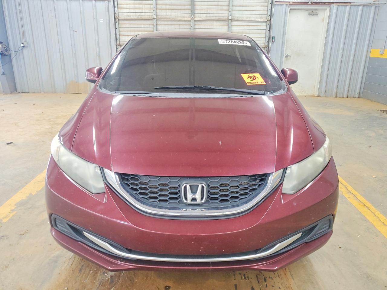 2013 Hond Civic Lx Burgundy vin: 2HGFB2F53DH588112
