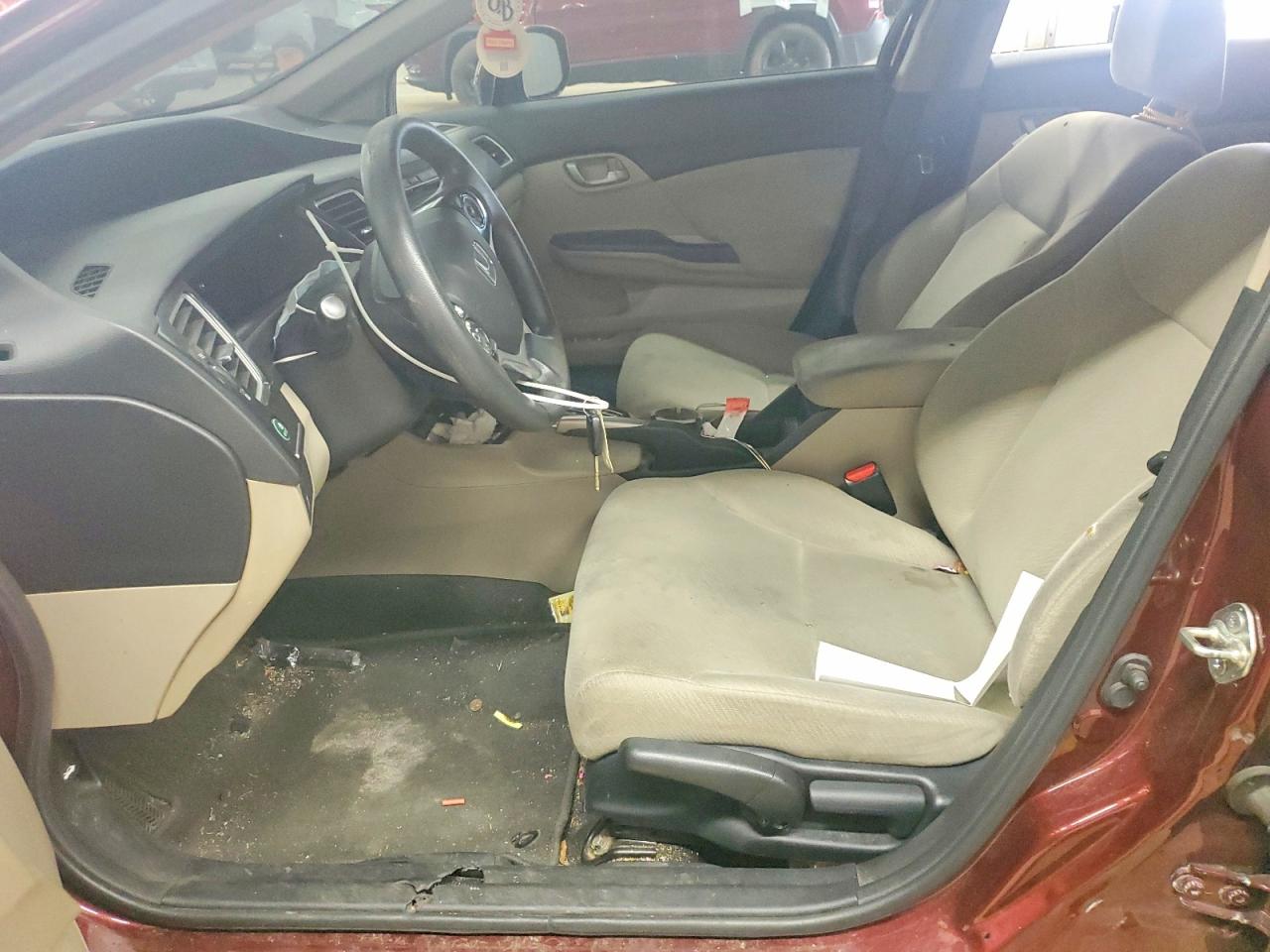 2013 Hond Civic Lx Burgundy vin: 2HGFB2F53DH588112