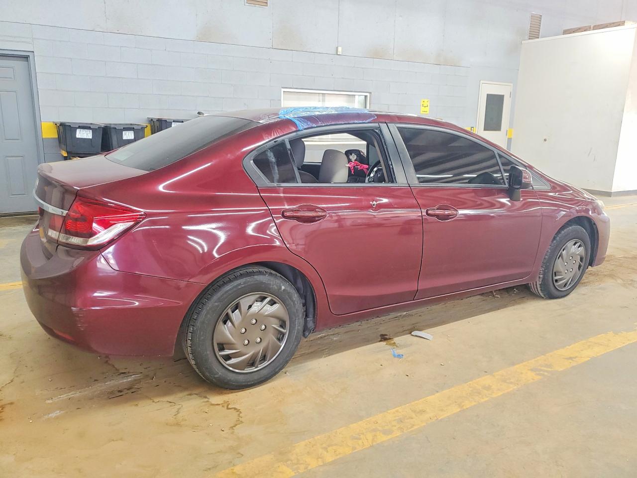 2013 Hond Civic Lx Burgundy vin: 2HGFB2F53DH588112