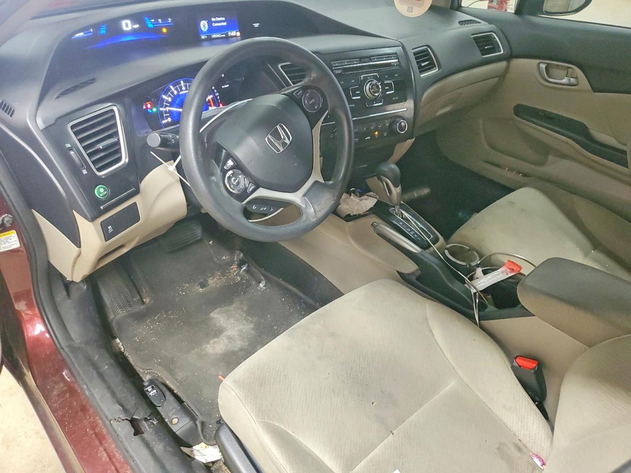 2013 Hond Civic Lx Burgundy vin: 2HGFB2F53DH588112