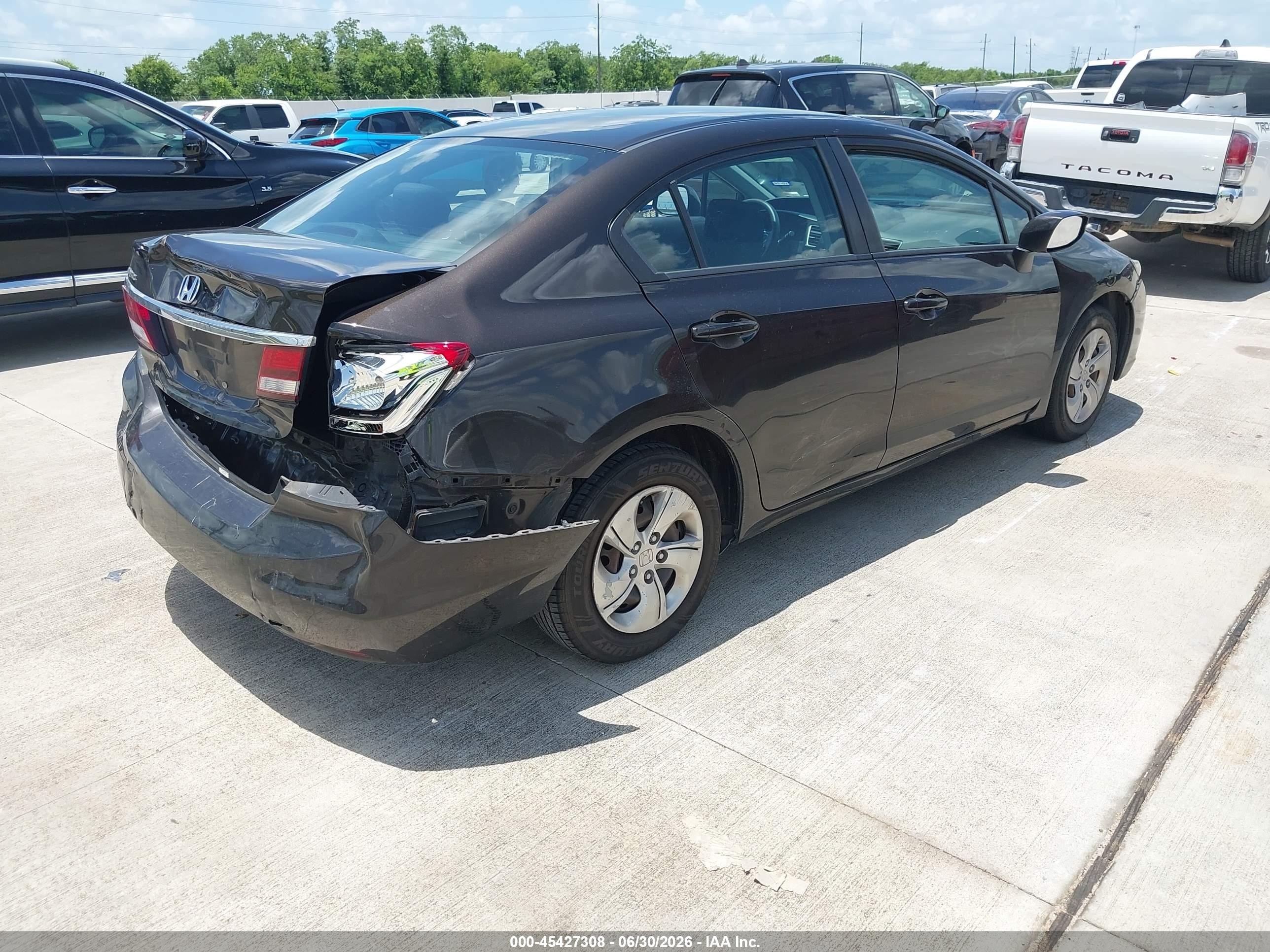 2013 Honda Civic Lx Фиолетовый vin: 2HGFB2F53DH589079