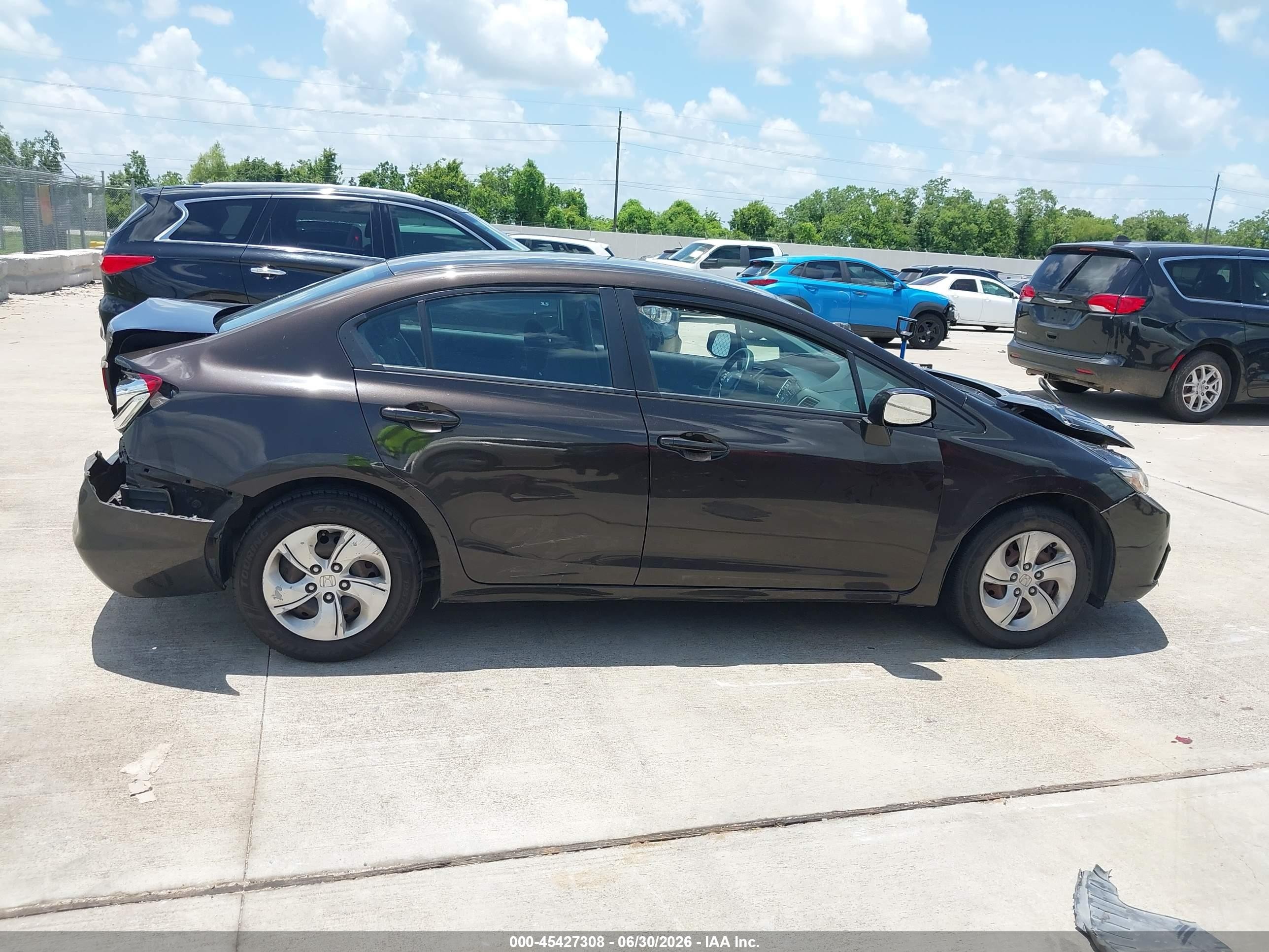 2013 Honda Civic Lx Фиолетовый vin: 2HGFB2F53DH589079