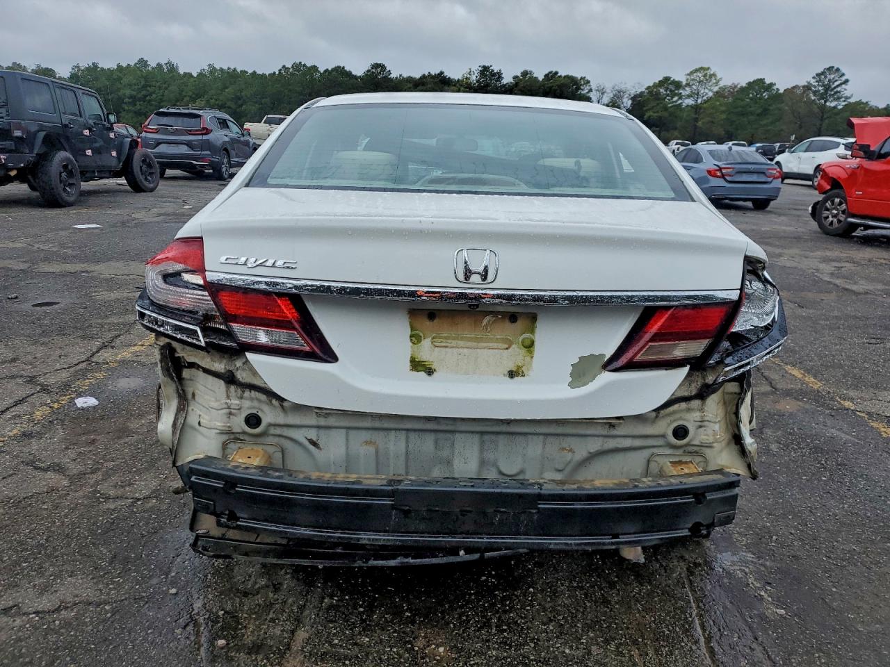 2013 Honda Civic Lx White vin: 2HGFB2F53DH590894