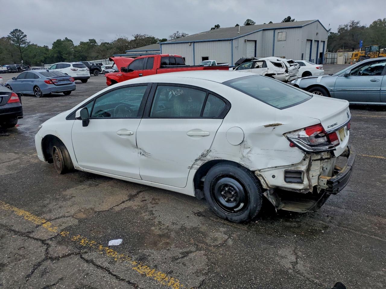 2013 Honda Civic Lx White vin: 2HGFB2F53DH590894