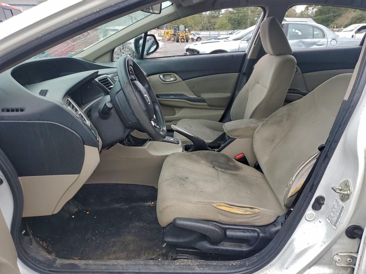 2013 Honda Civic Lx White vin: 2HGFB2F53DH590894