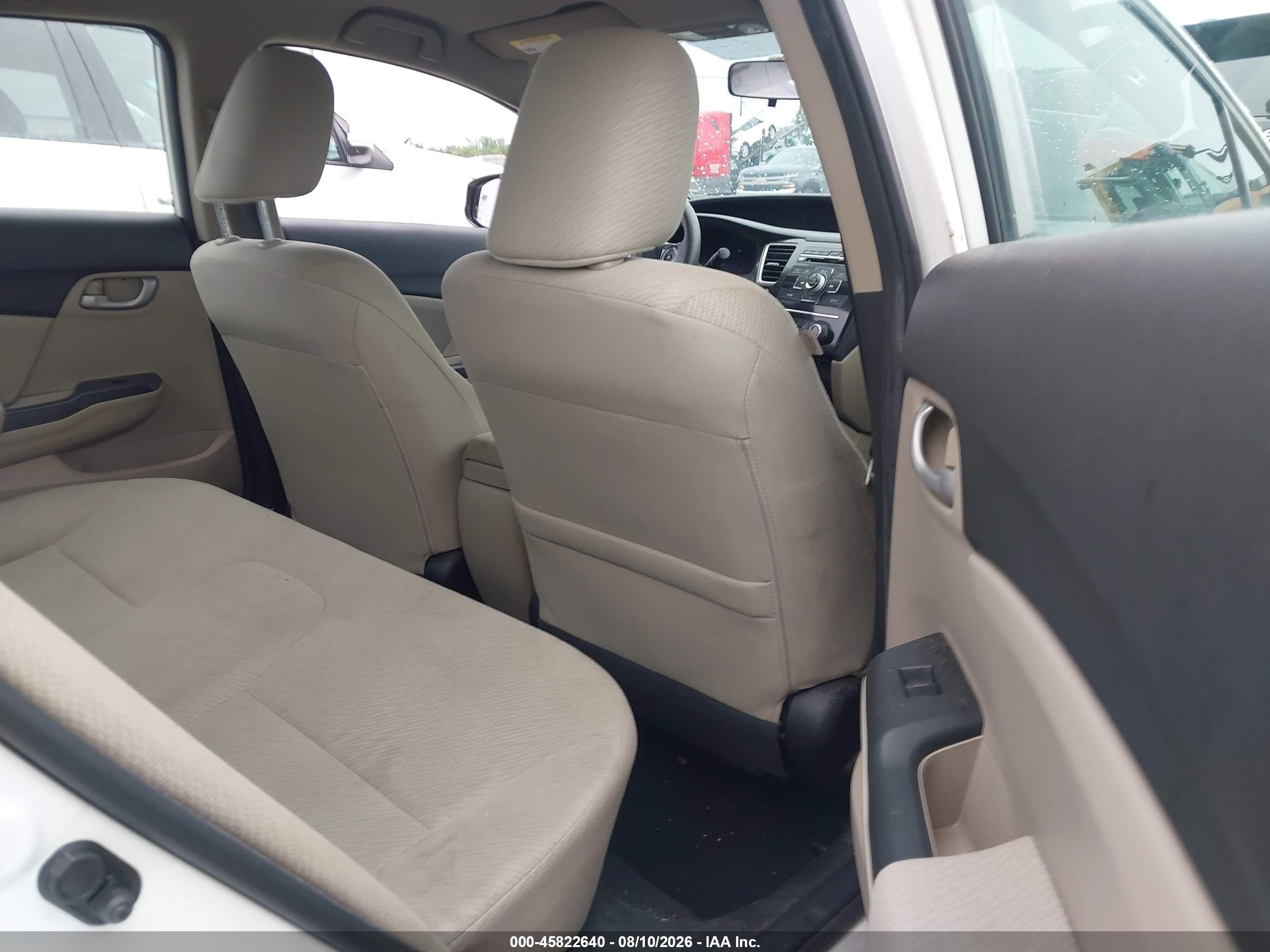 2013 Honda Civic Lx White vin: 2HGFB2F53DH599952