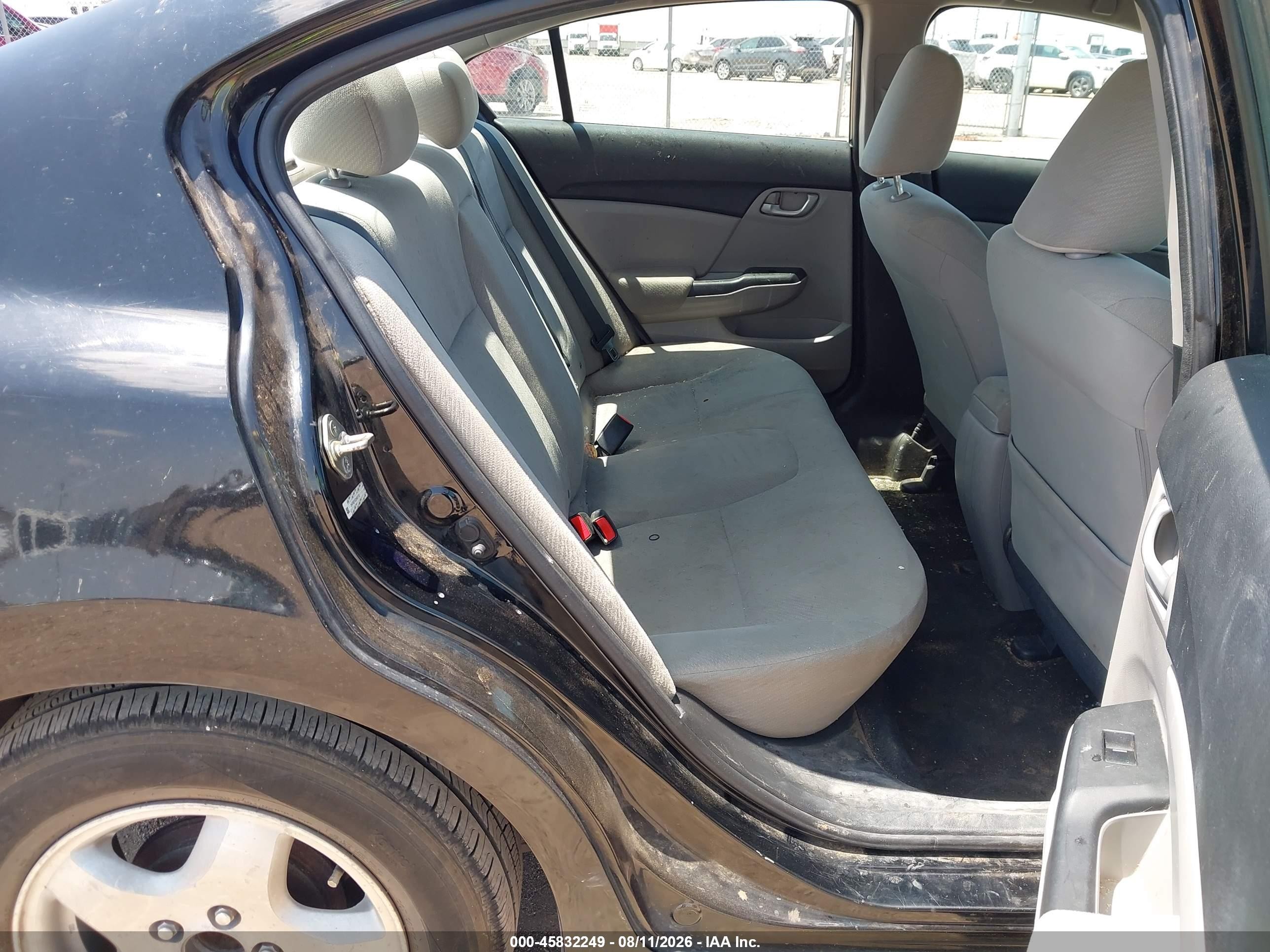 2013 Honda Civic Lx Black vin: 2HGFB2F53DH601733