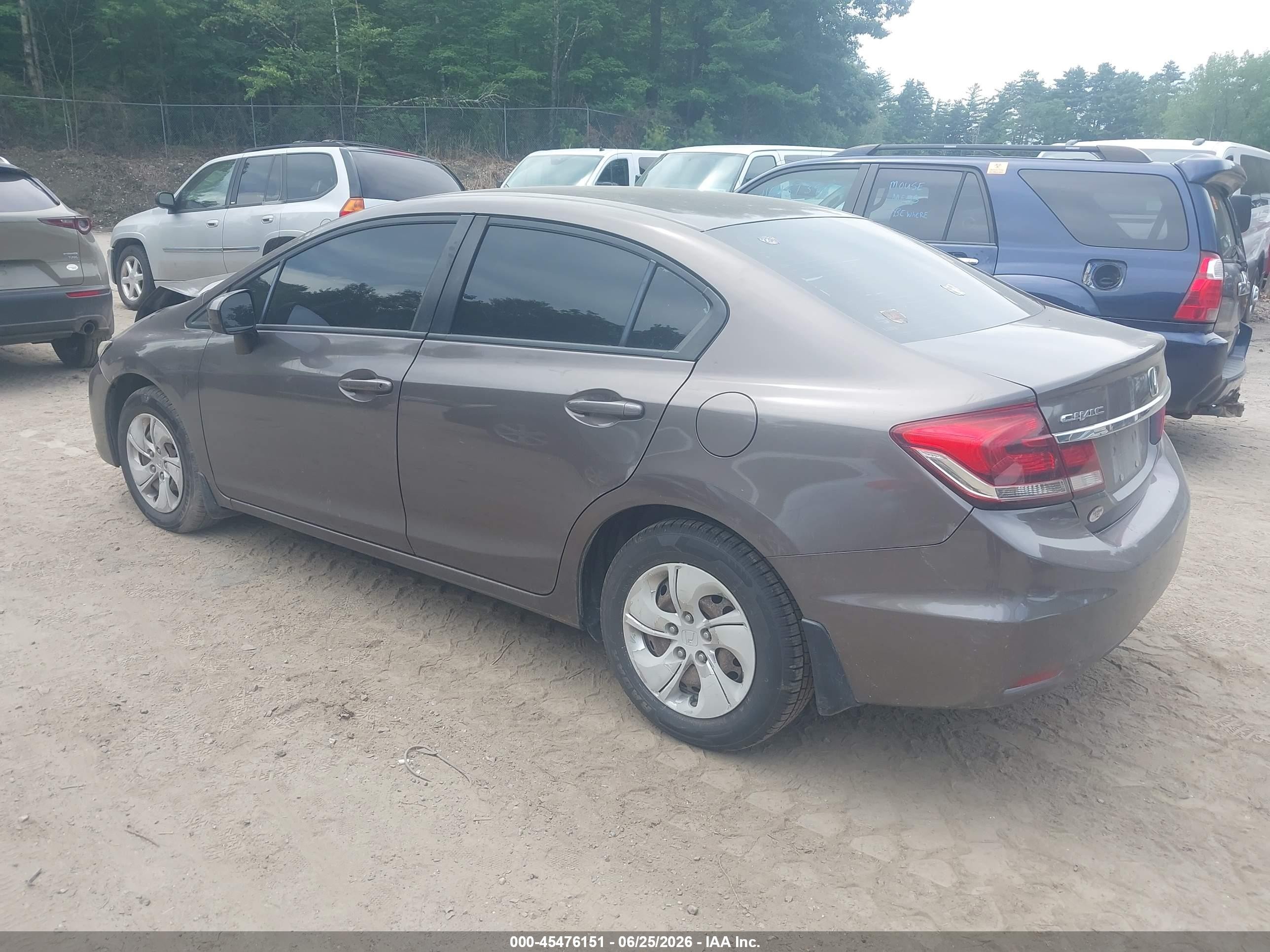 2014 Honda Civic Lx Brown vin: 2HGFB2F53EH525139