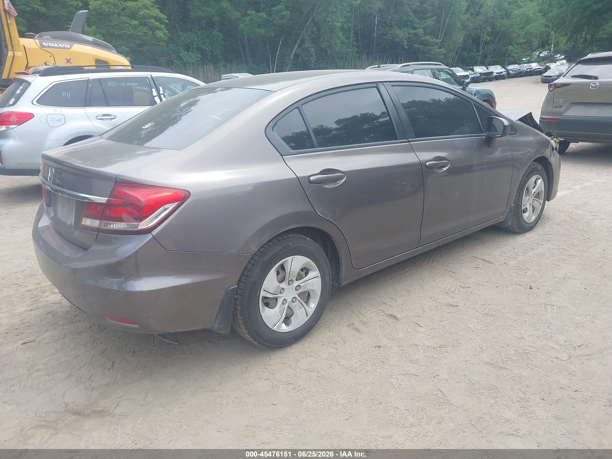 2014 Honda Civic Lx Brown vin: 2HGFB2F53EH525139