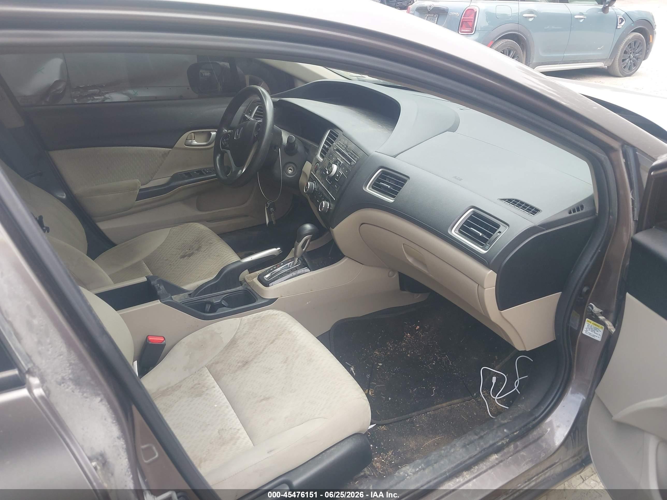2014 Honda Civic Lx Brown vin: 2HGFB2F53EH525139