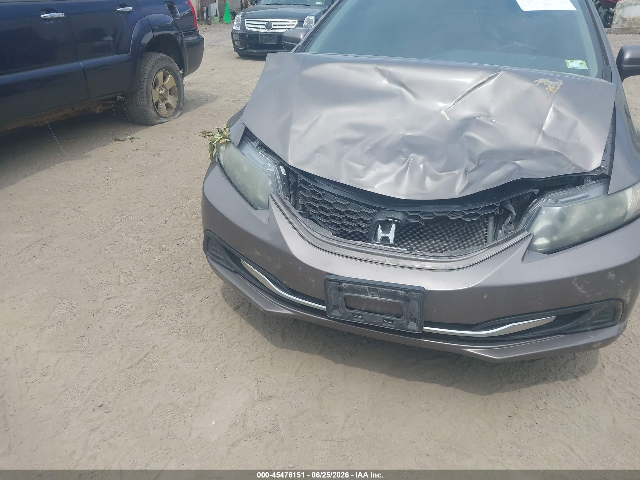 2014 Honda Civic Lx Brown vin: 2HGFB2F53EH525139