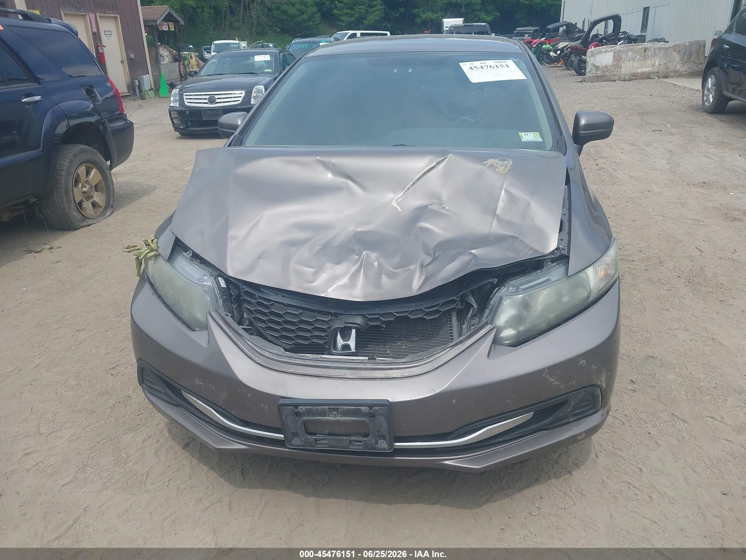 2014 Honda Civic Lx Brown vin: 2HGFB2F53EH525139