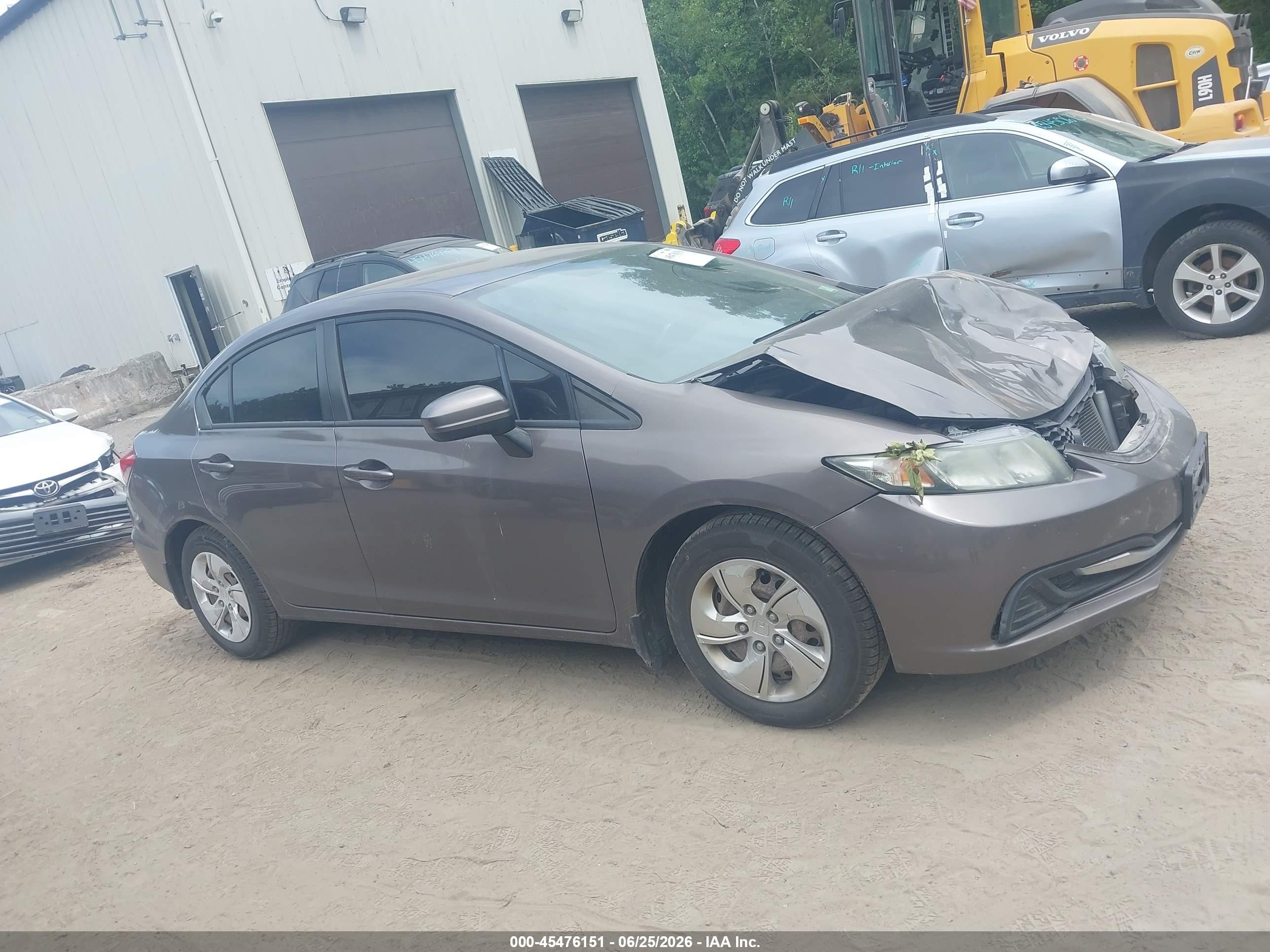 2014 Honda Civic Lx Brown vin: 2HGFB2F53EH525139