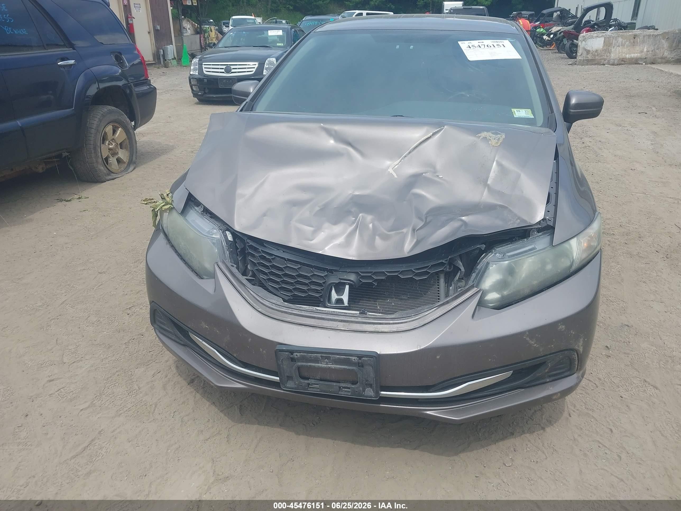 2014 Honda Civic Lx Brown vin: 2HGFB2F53EH525139