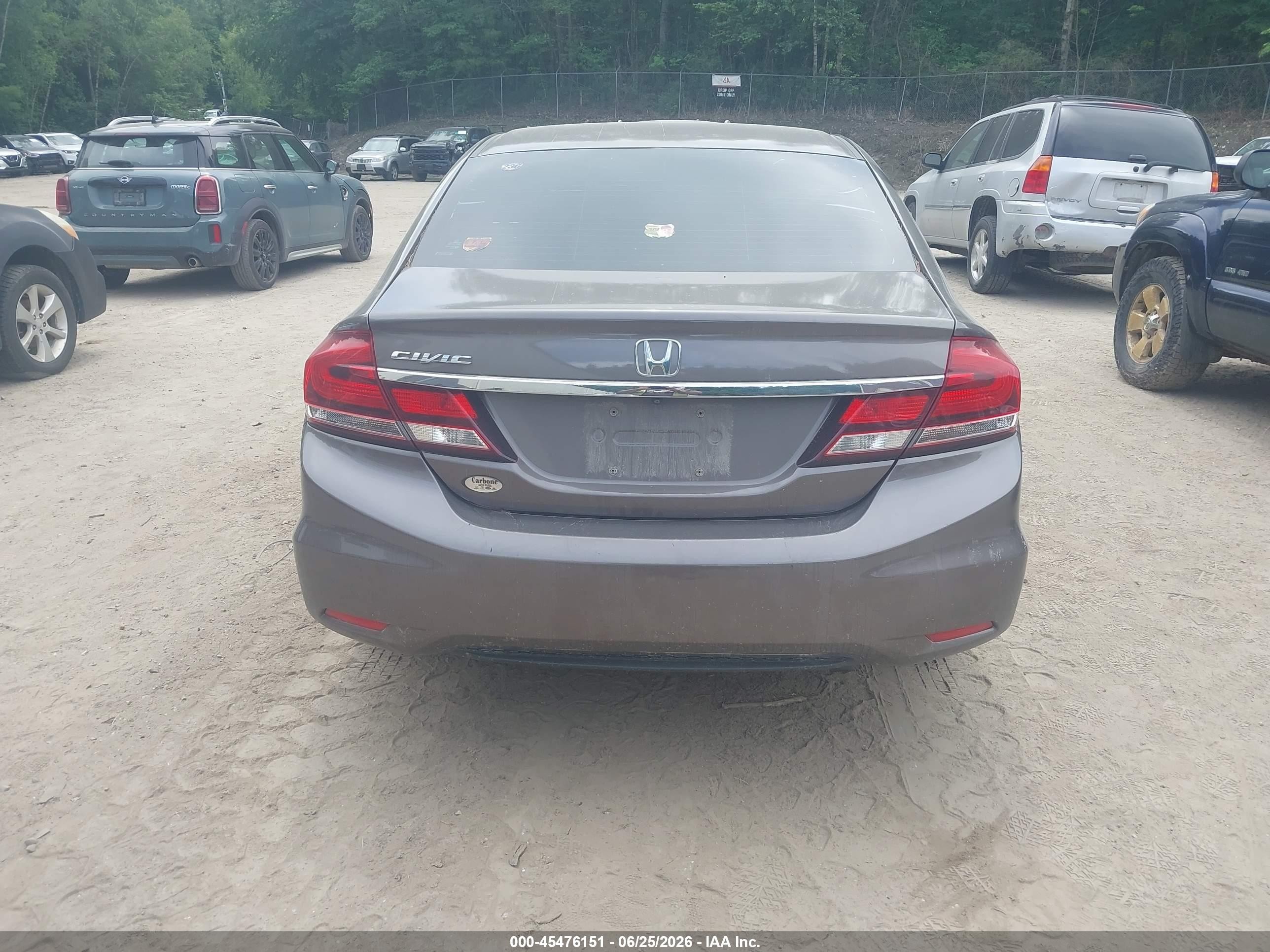 2014 Honda Civic Lx Brown vin: 2HGFB2F53EH525139