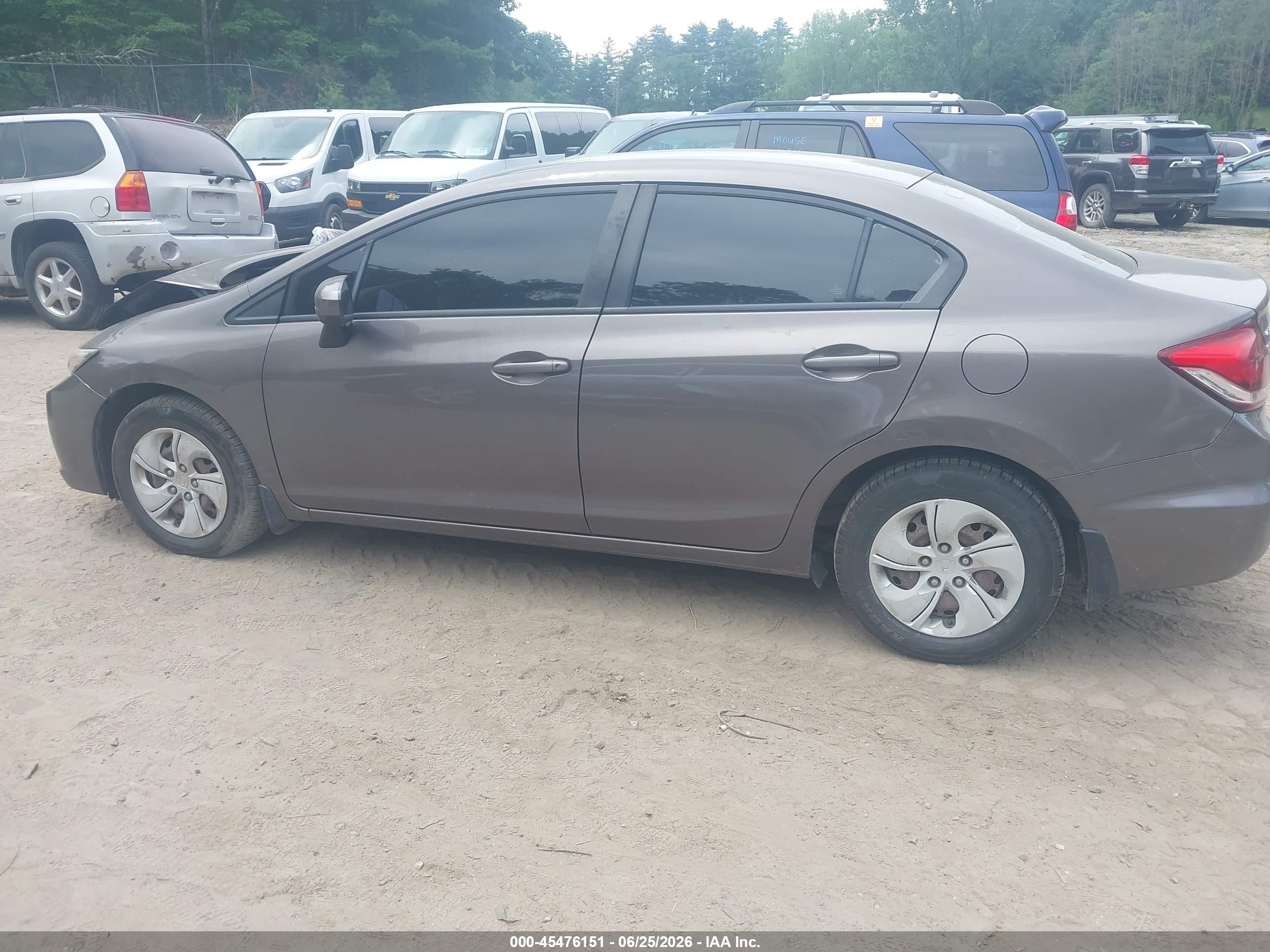 2014 Honda Civic Lx Brown vin: 2HGFB2F53EH525139