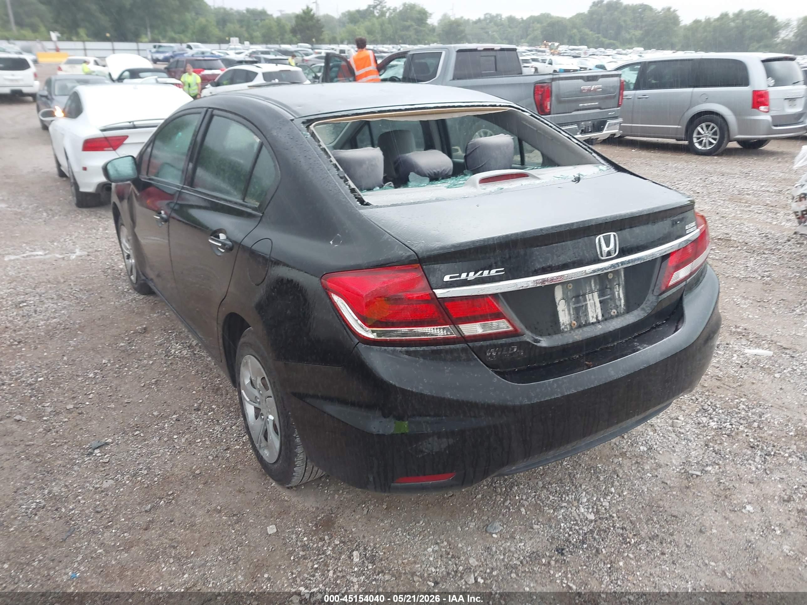 2014 Honda Civic Lx Black vin: 2HGFB2F53EH533385