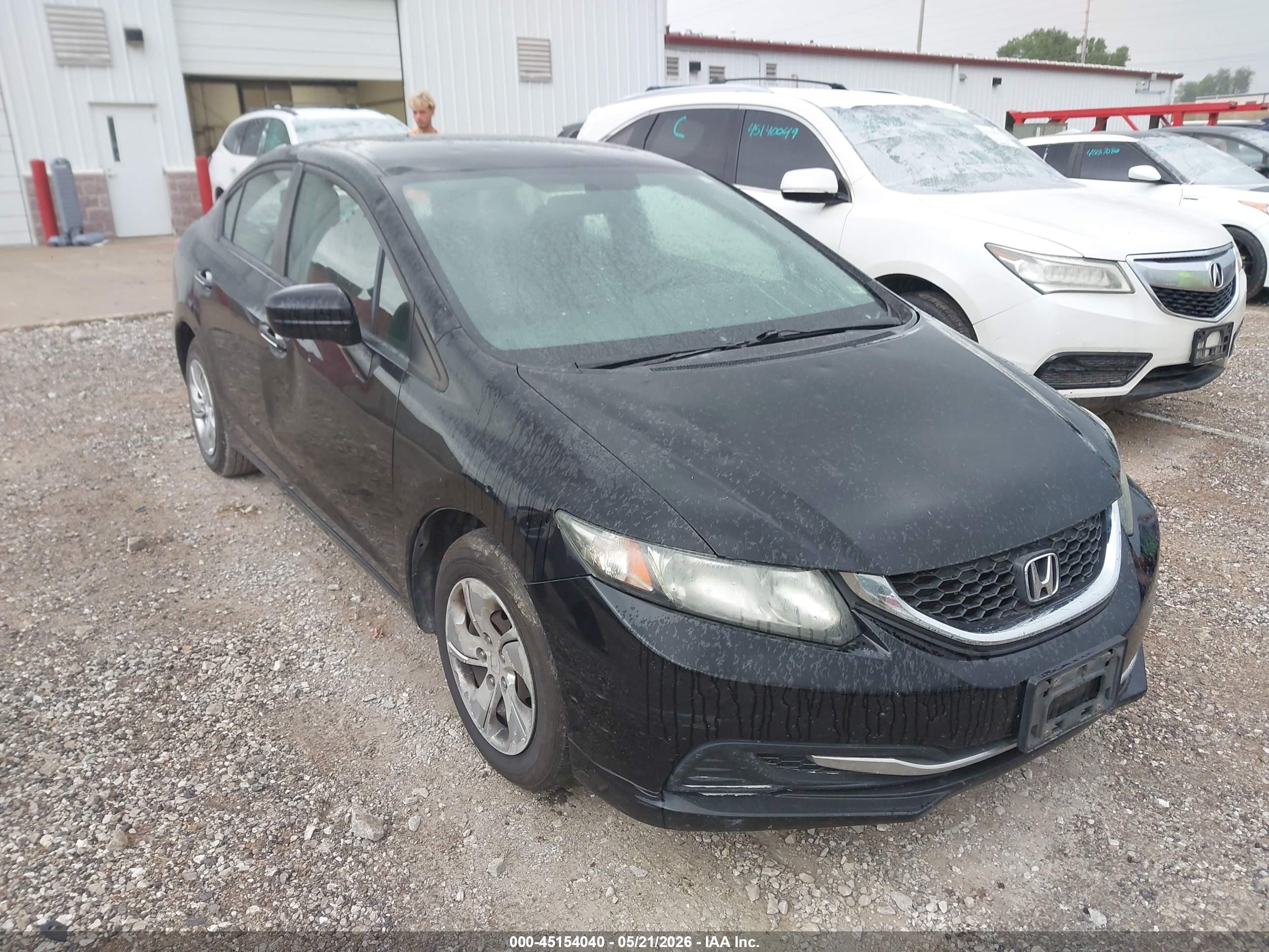 2014 Honda Civic Lx Black vin: 2HGFB2F53EH533385