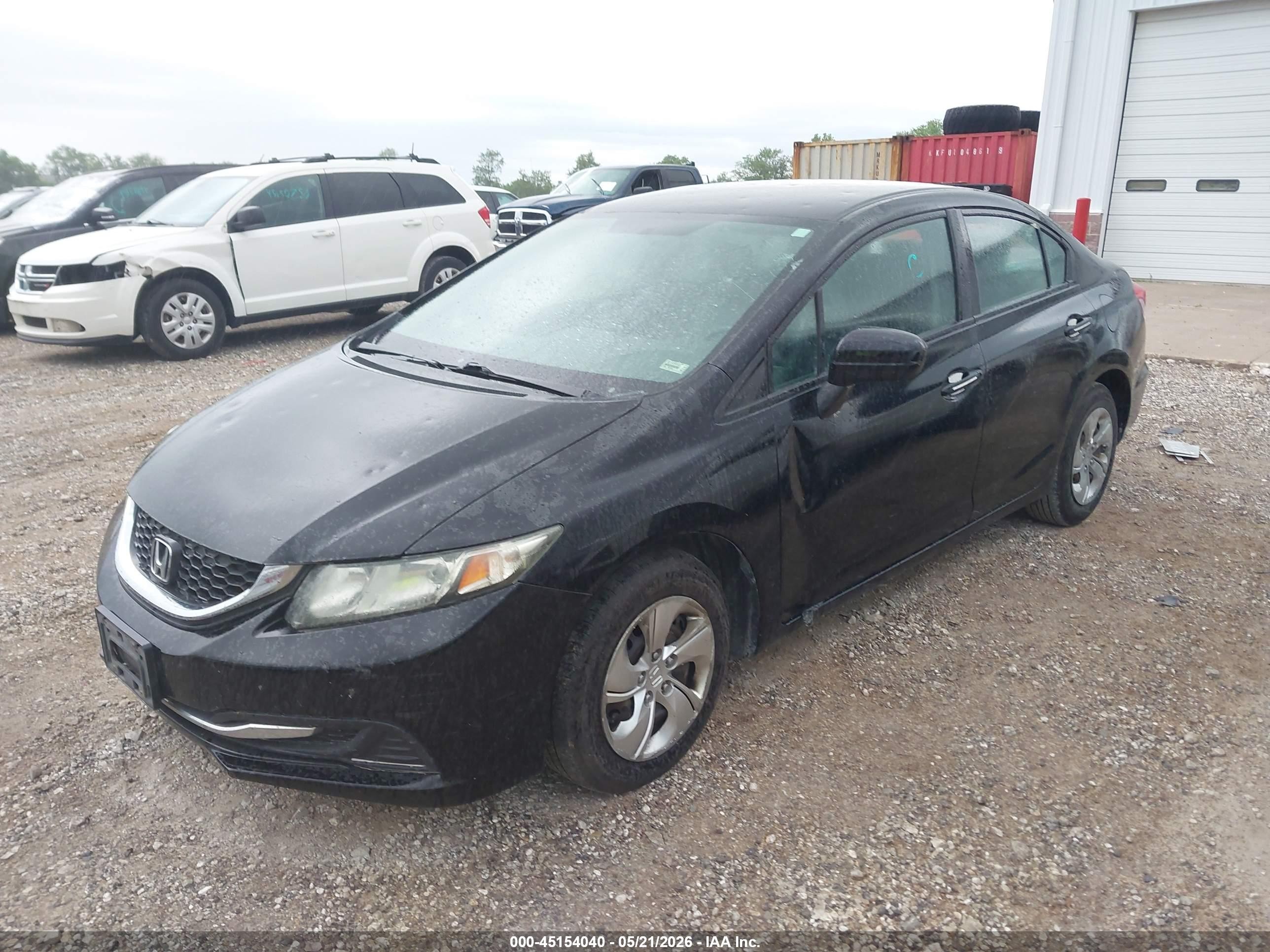 2014 Honda Civic Lx Black vin: 2HGFB2F53EH533385