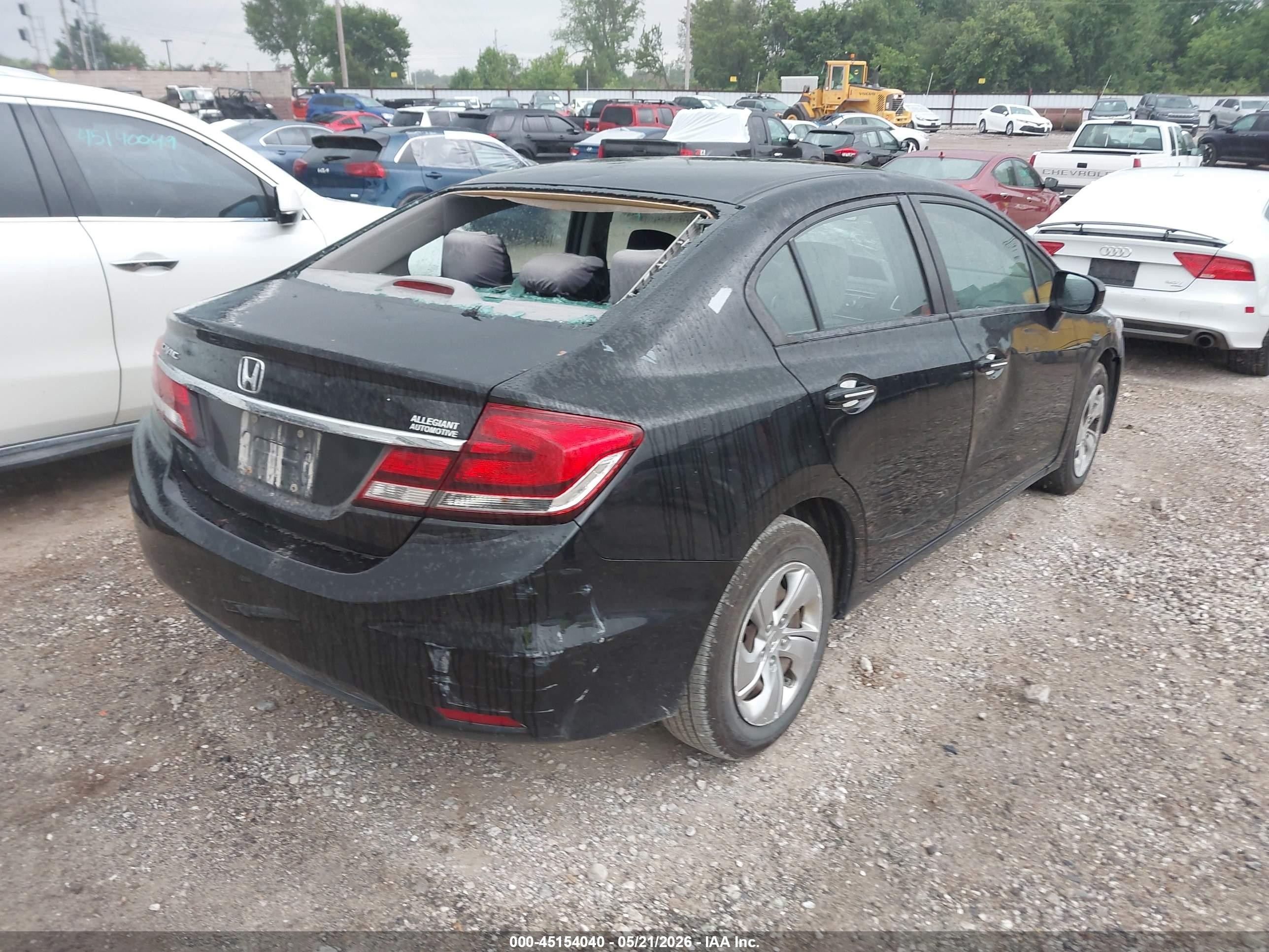 2014 Honda Civic Lx Black vin: 2HGFB2F53EH533385