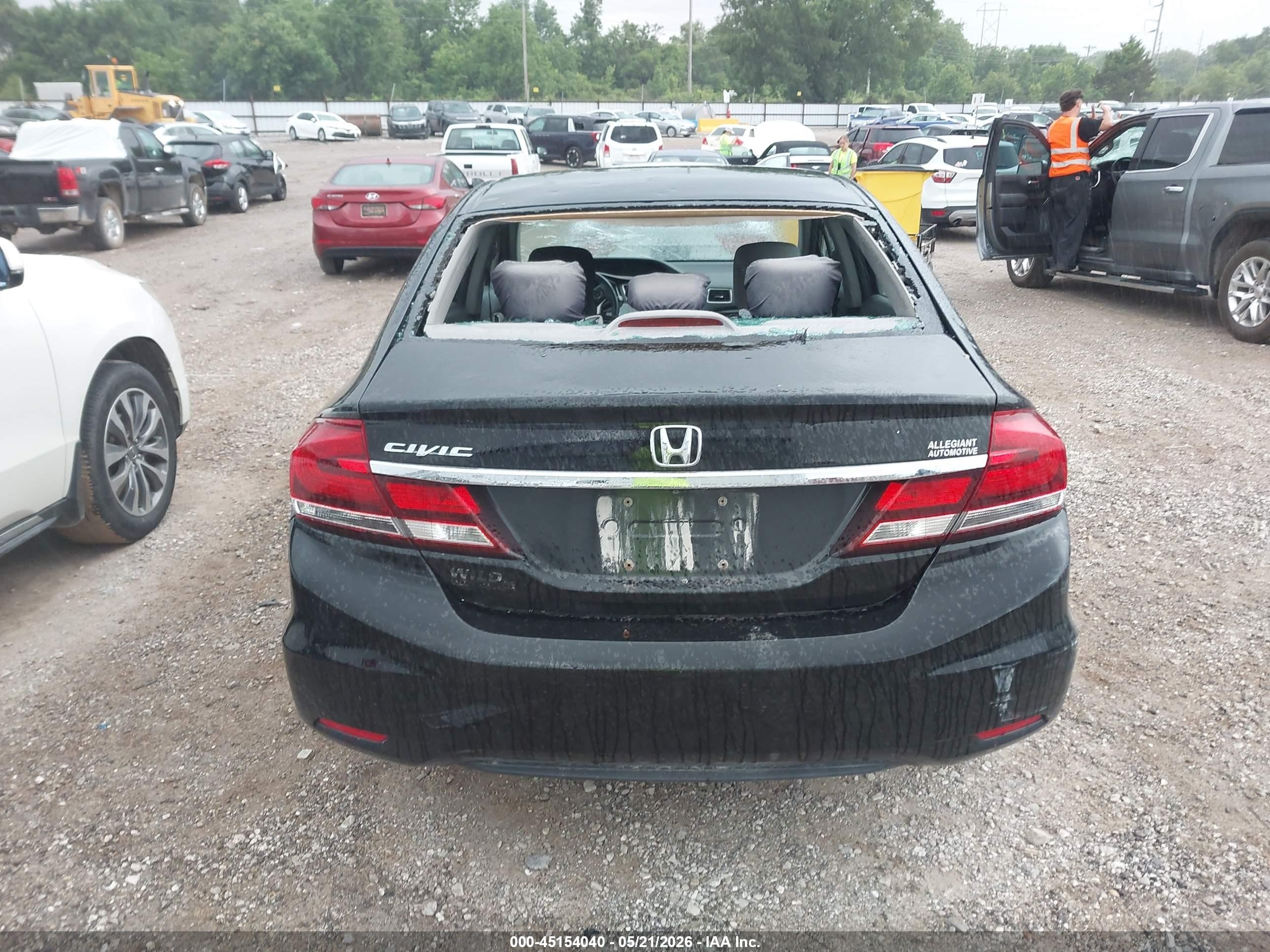2014 Honda Civic Lx Black vin: 2HGFB2F53EH533385