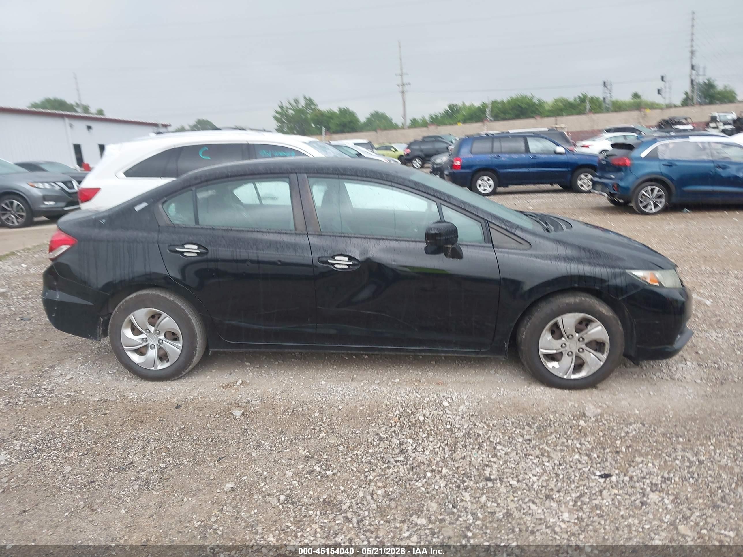 2014 Honda Civic Lx Black vin: 2HGFB2F53EH533385