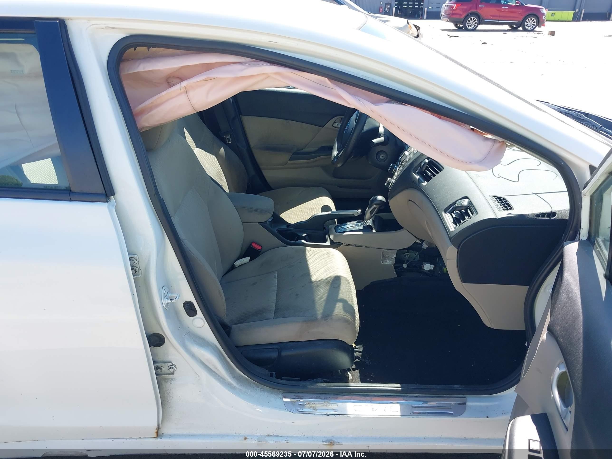 2014 Honda Civic Lx White vin: 2HGFB2F53EH541020