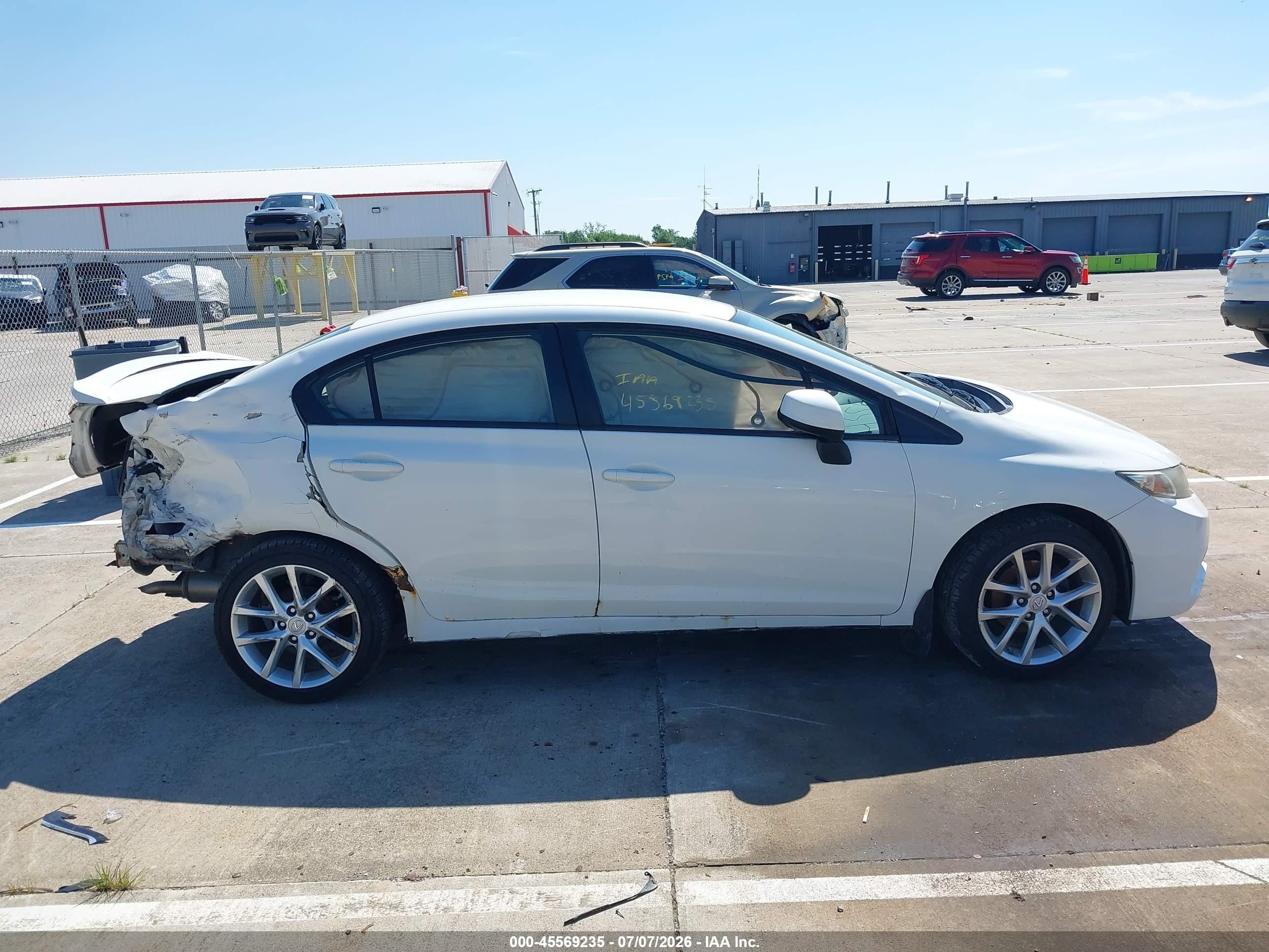 2014 Honda Civic Lx White vin: 2HGFB2F53EH541020