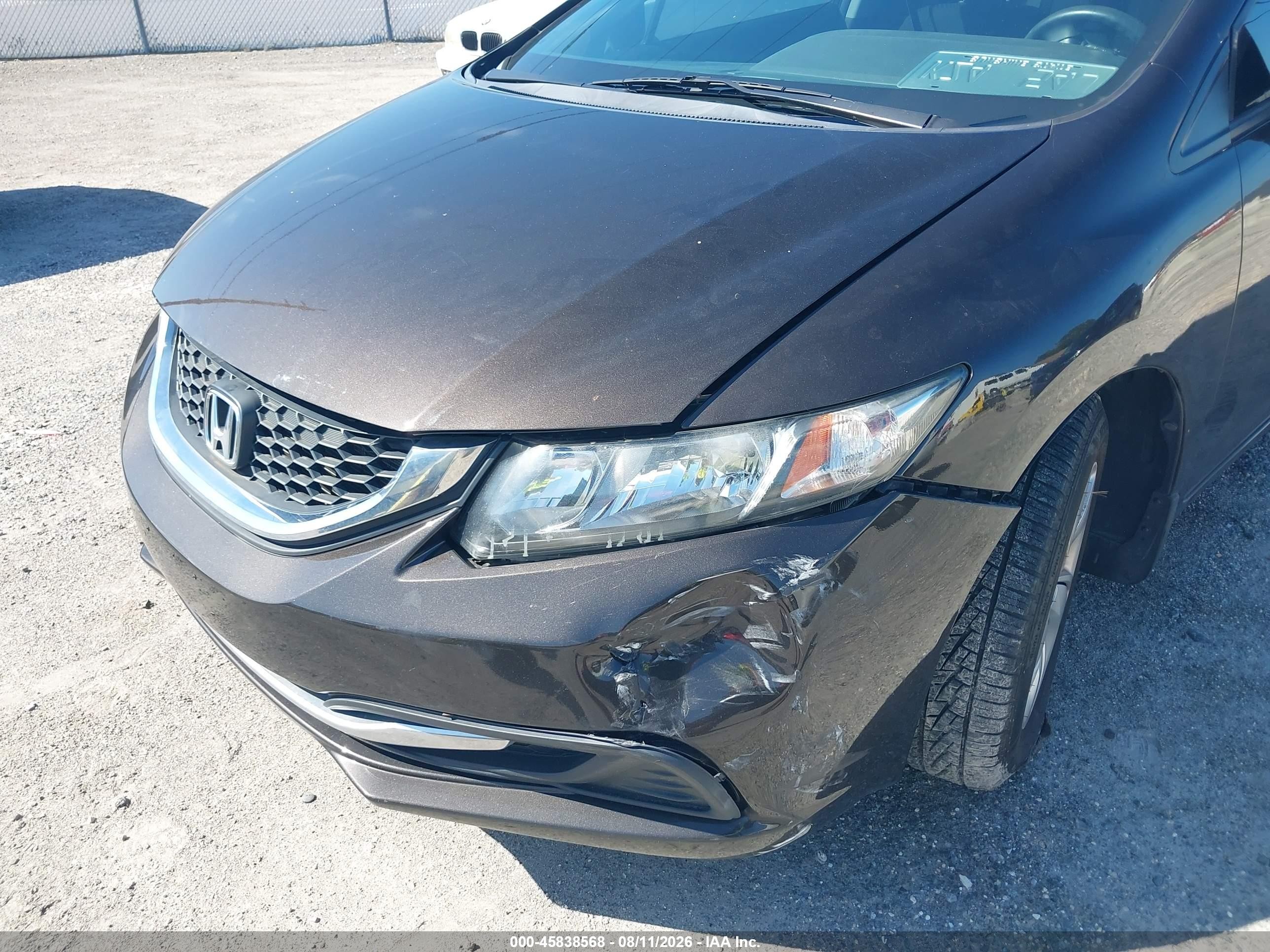 2014 Honda Civic Lx Серый vin: 2HGFB2F53EH542670
