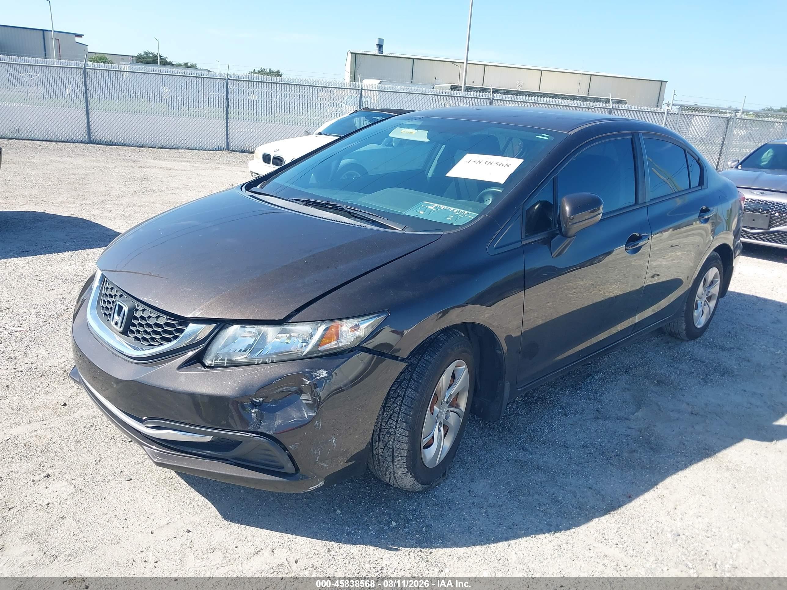 2014 Honda Civic Lx Серый vin: 2HGFB2F53EH542670