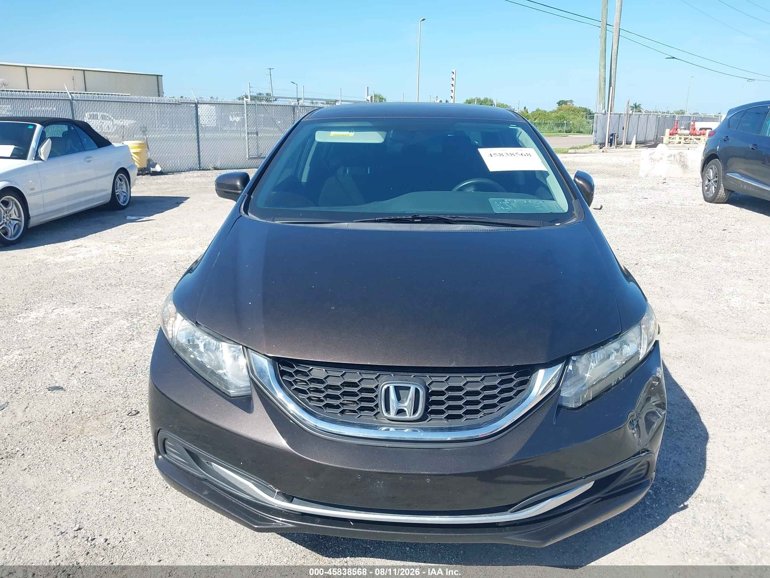 2014 Honda Civic Lx Серый vin: 2HGFB2F53EH542670