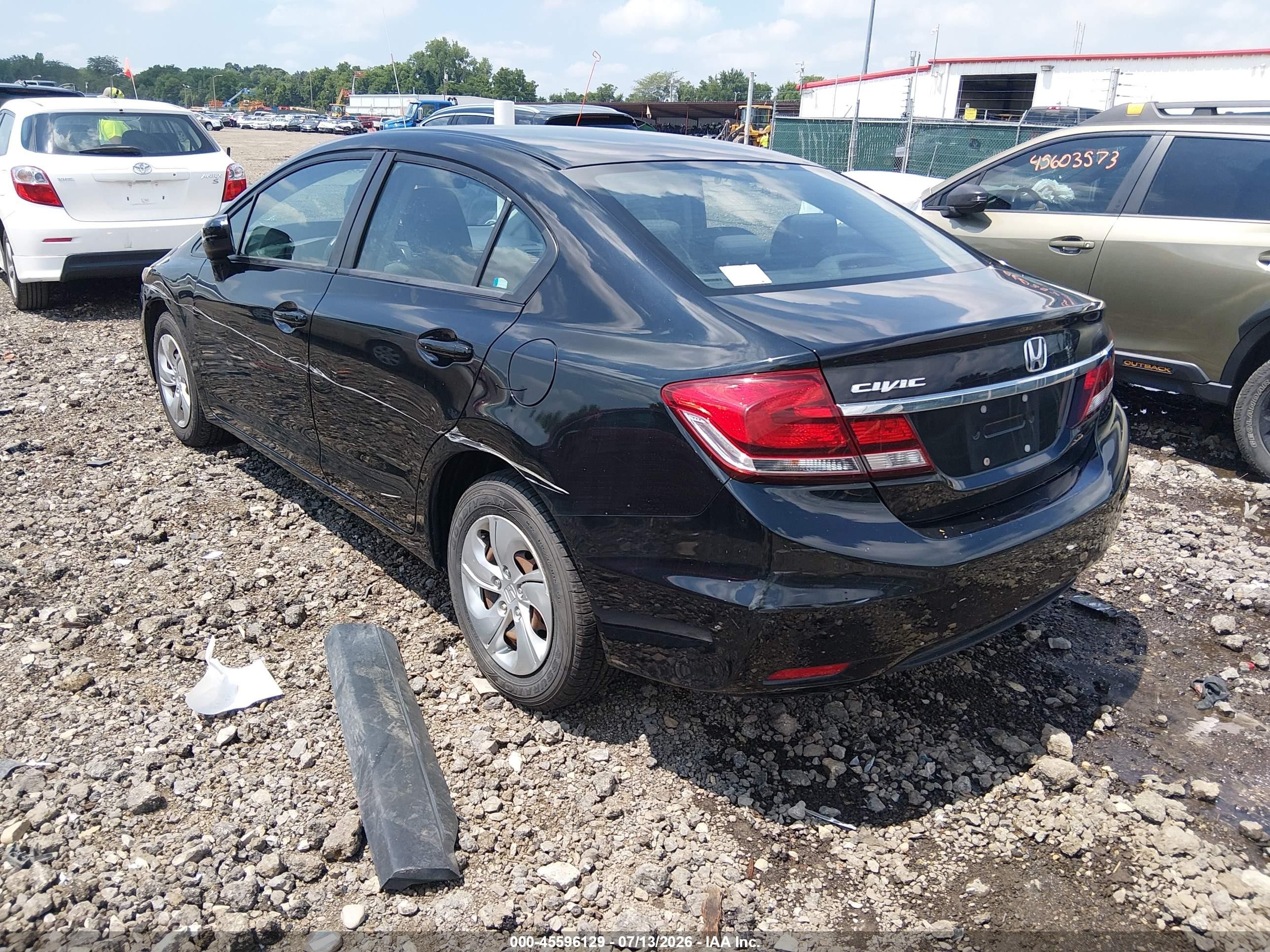 2014 Honda Civic Lx Black vin: 2HGFB2F53EH544127