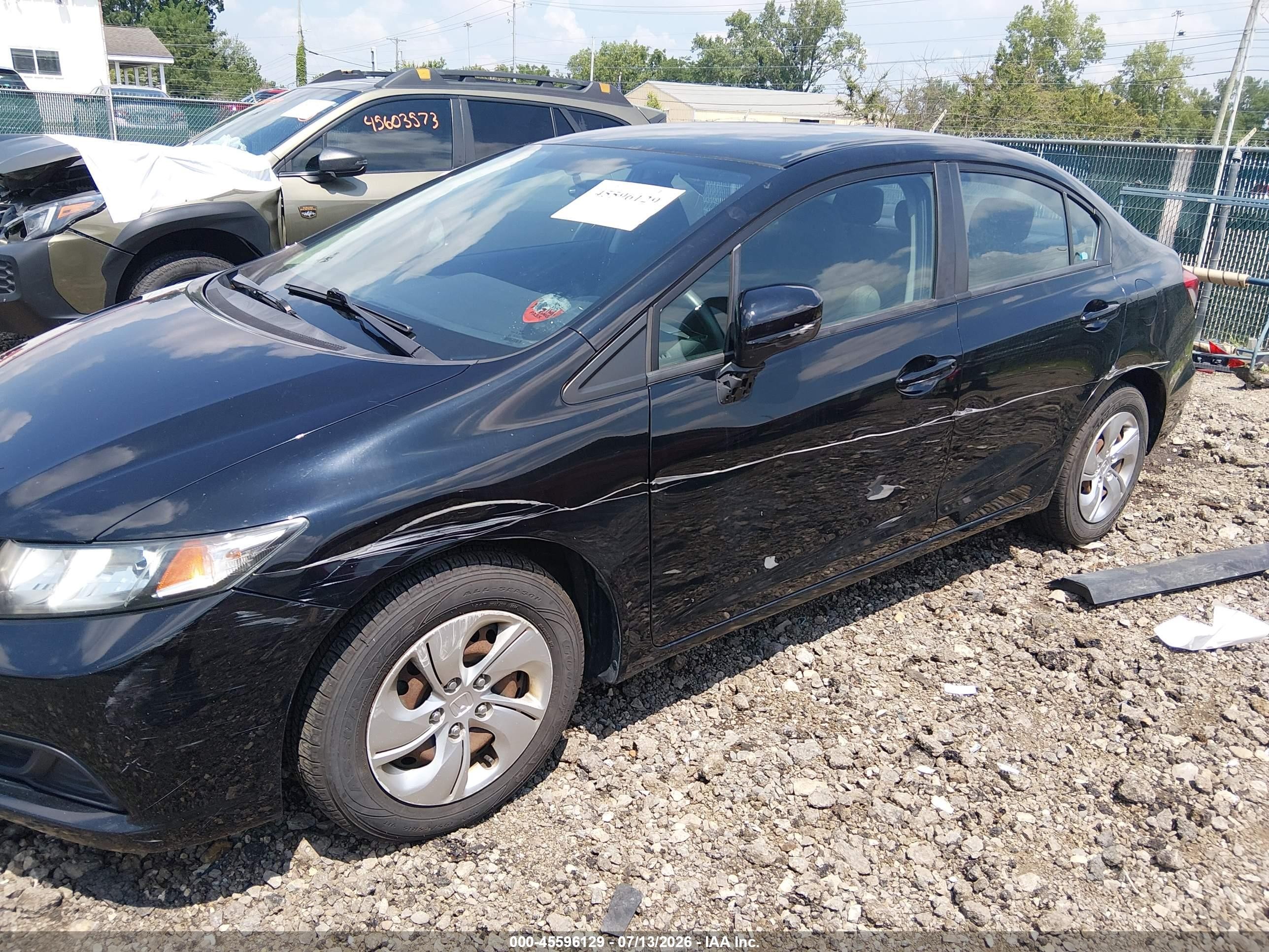 2014 Honda Civic Lx Black vin: 2HGFB2F53EH544127