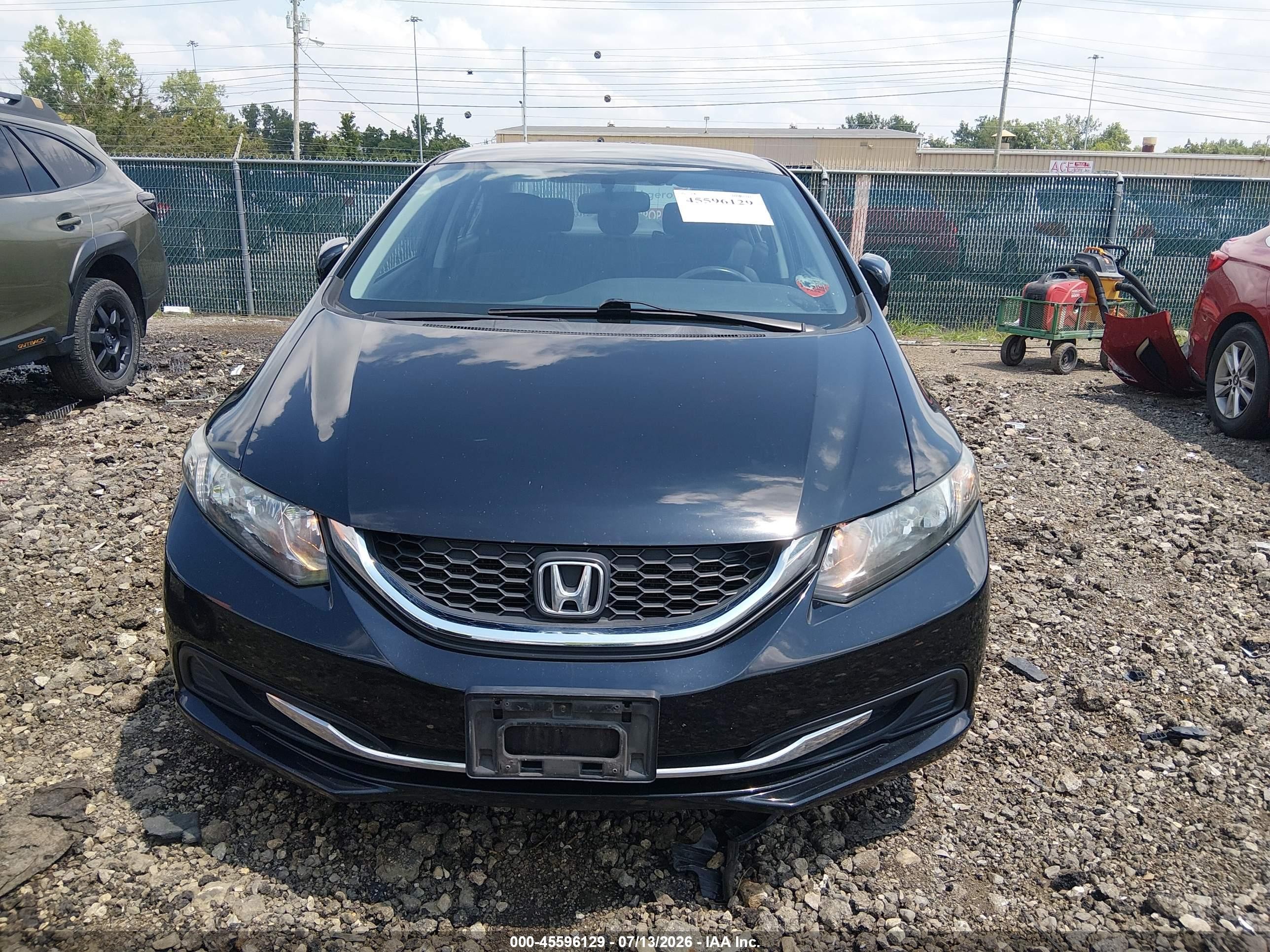 2014 Honda Civic Lx Black vin: 2HGFB2F53EH544127