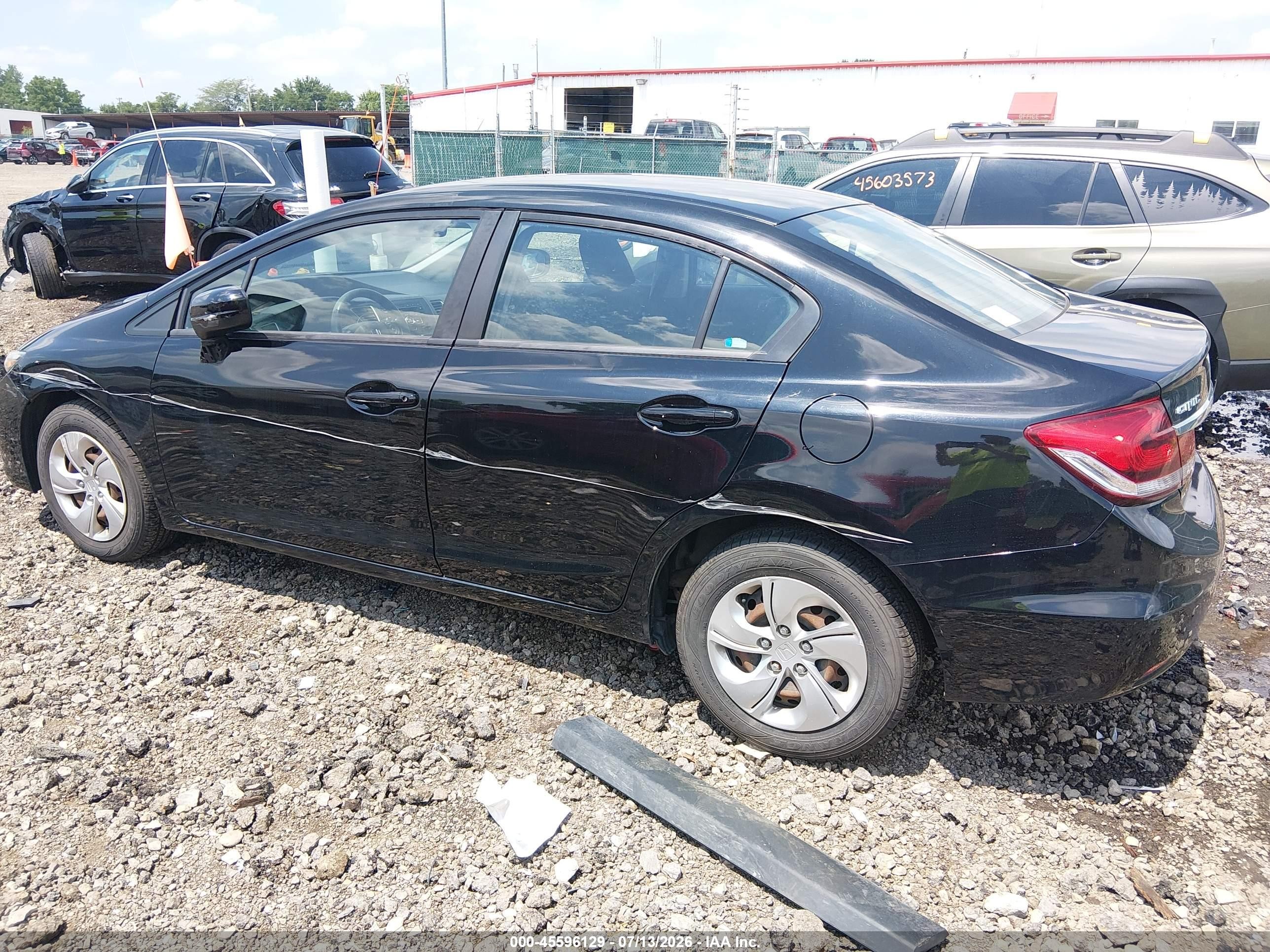 2014 Honda Civic Lx Black vin: 2HGFB2F53EH544127